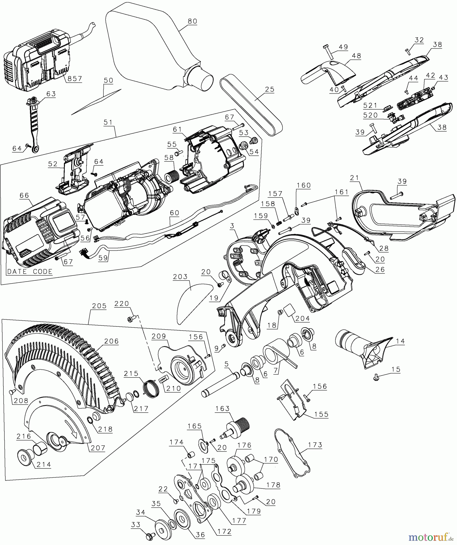 DEWALT HOLZARBEITEN  Gehrungssägen 120V FIXED MITER SAW DHS716AB Seite 1