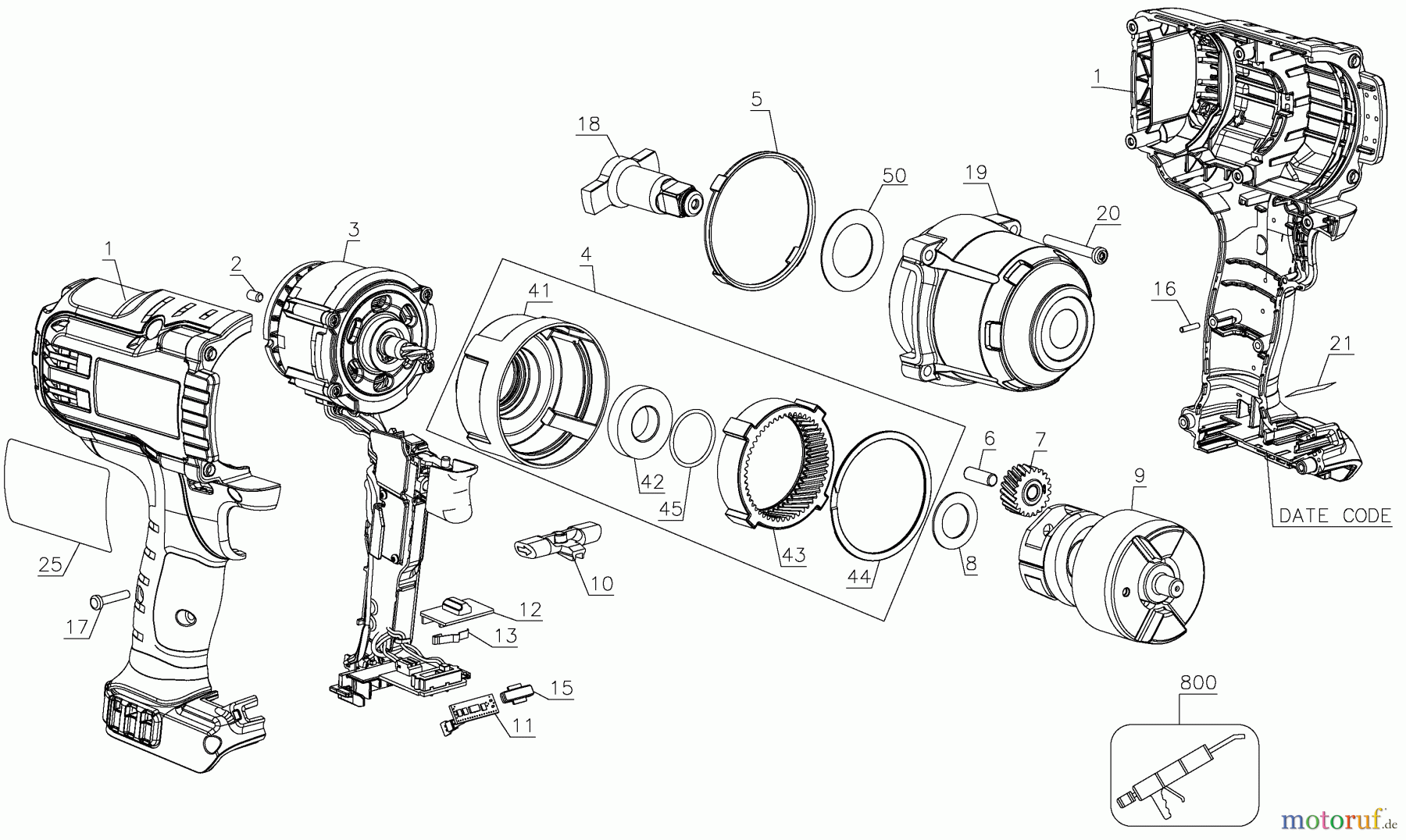  MAC WRENCHES TORQUE CONTROL 18V BL 1/2IN HIGH TORQUE BWP151N Seite 1