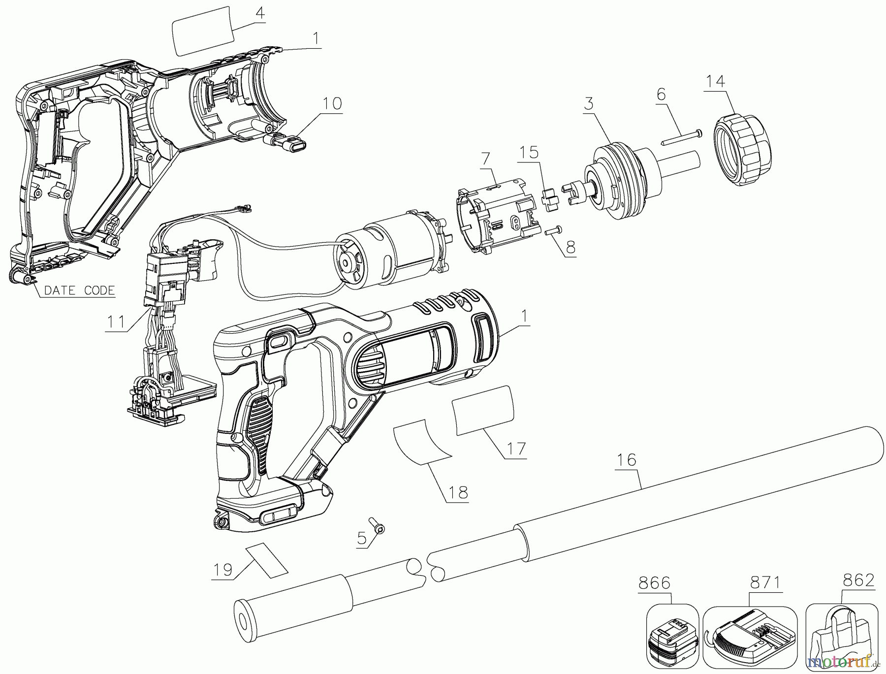  DEWALT METALLBEARBEITUNG SCHEREN & NIBBLER 20V CONCRETE PENCIL DCE531M1 Seite 1