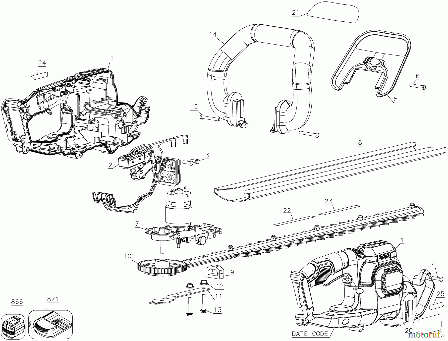 DEWALT Gartengeräte AKKU TRIMMMER DCHT820P1R Seite 1