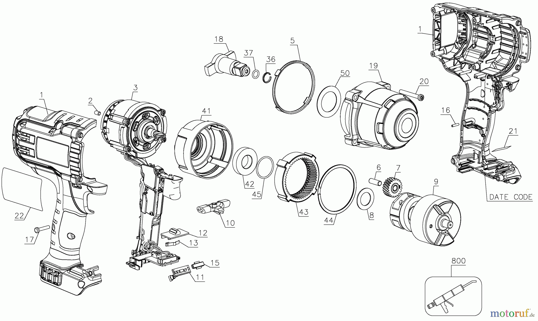 FACOM WRENCHES 18V BL 1/2IN HIGH TORQUE CL3.CH18SD Seite 1
