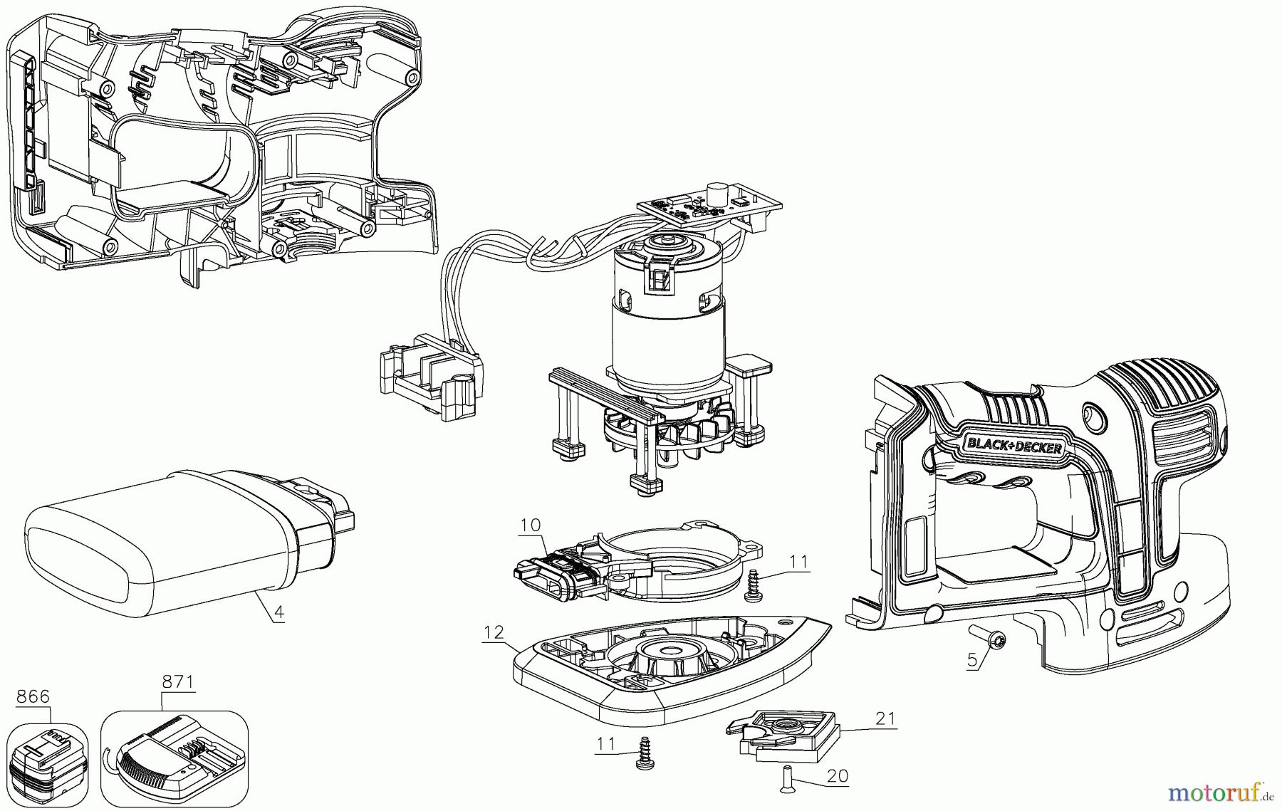  BLACK+DECKER PROFESSIONELL ABSCHLEIFGERÄT 20V CORDLESS MOUSE SANDER BDCMS20C Seite 1