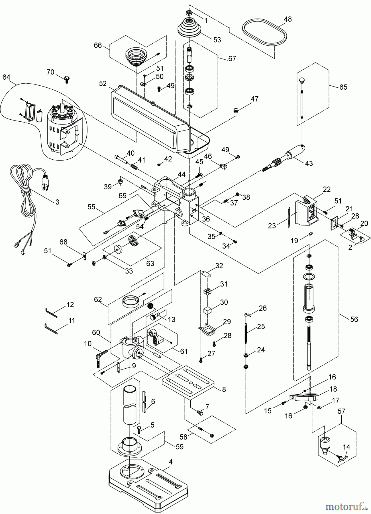 PORTER CABLE Divers 10IN DRILL PRESS PCXB620DP Seite 1