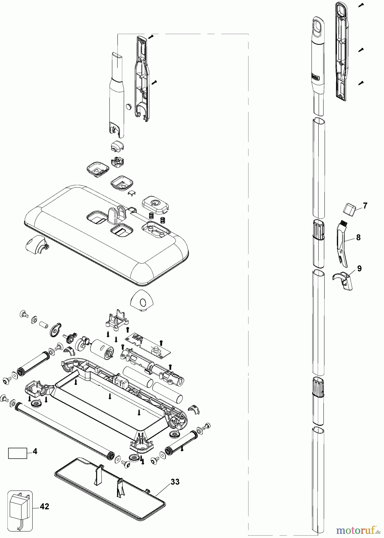  BLACK+DECKER HAUSHALT REINIGUNG 7.2V LIT FLOOR SWEEP HFS215J01 Seite 1