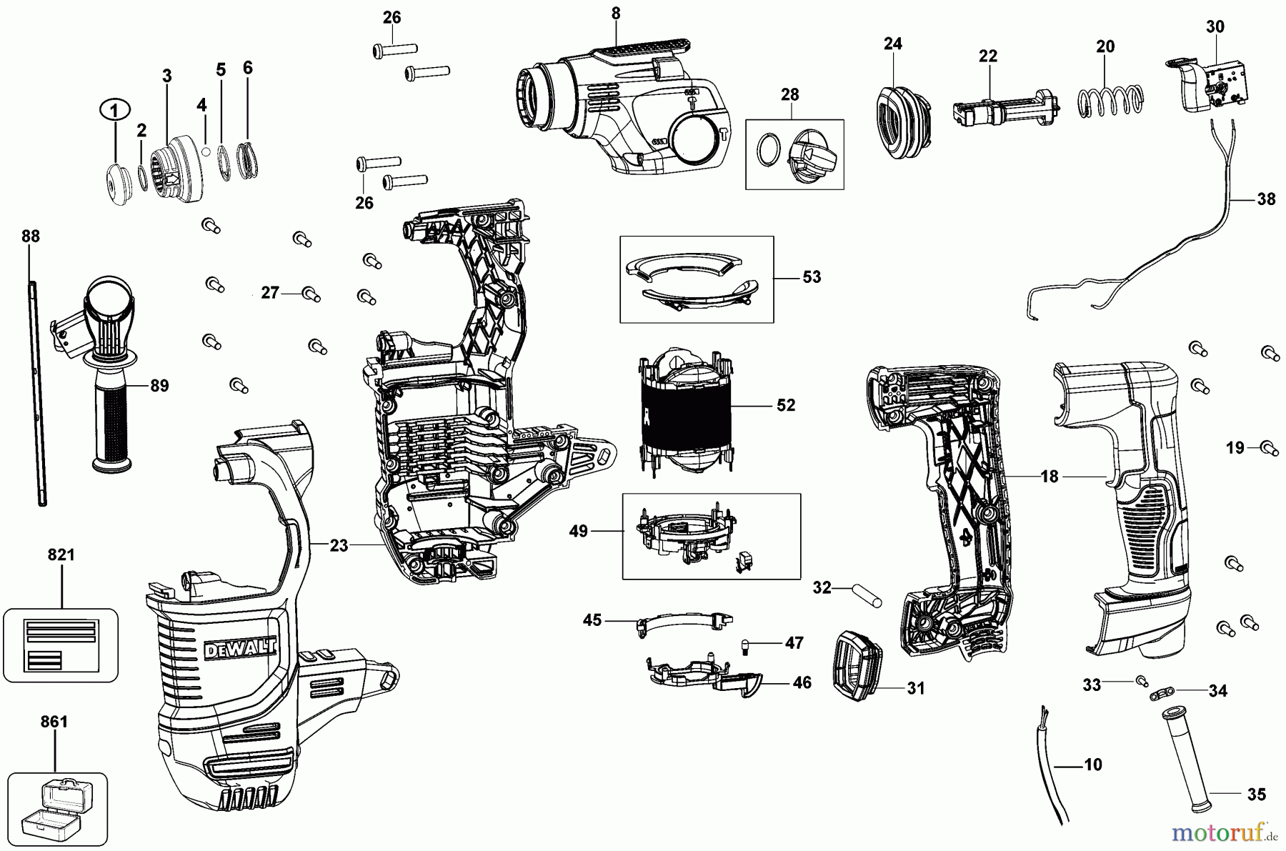 DEWALT Bohrhämmer Bohrhämmer SDS-PLUS BOHRHAMMER D25333K Seite 2