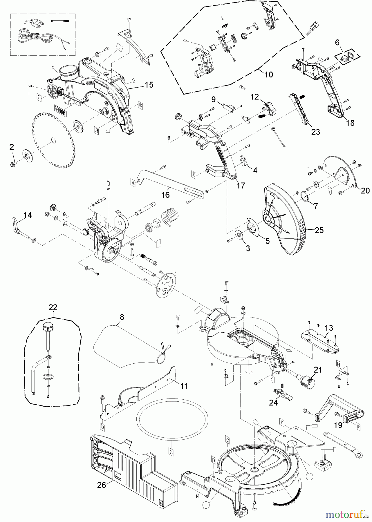 PORTER CABLE Divers 10IN FLDING MITER SW PCXB115MS Seite 1