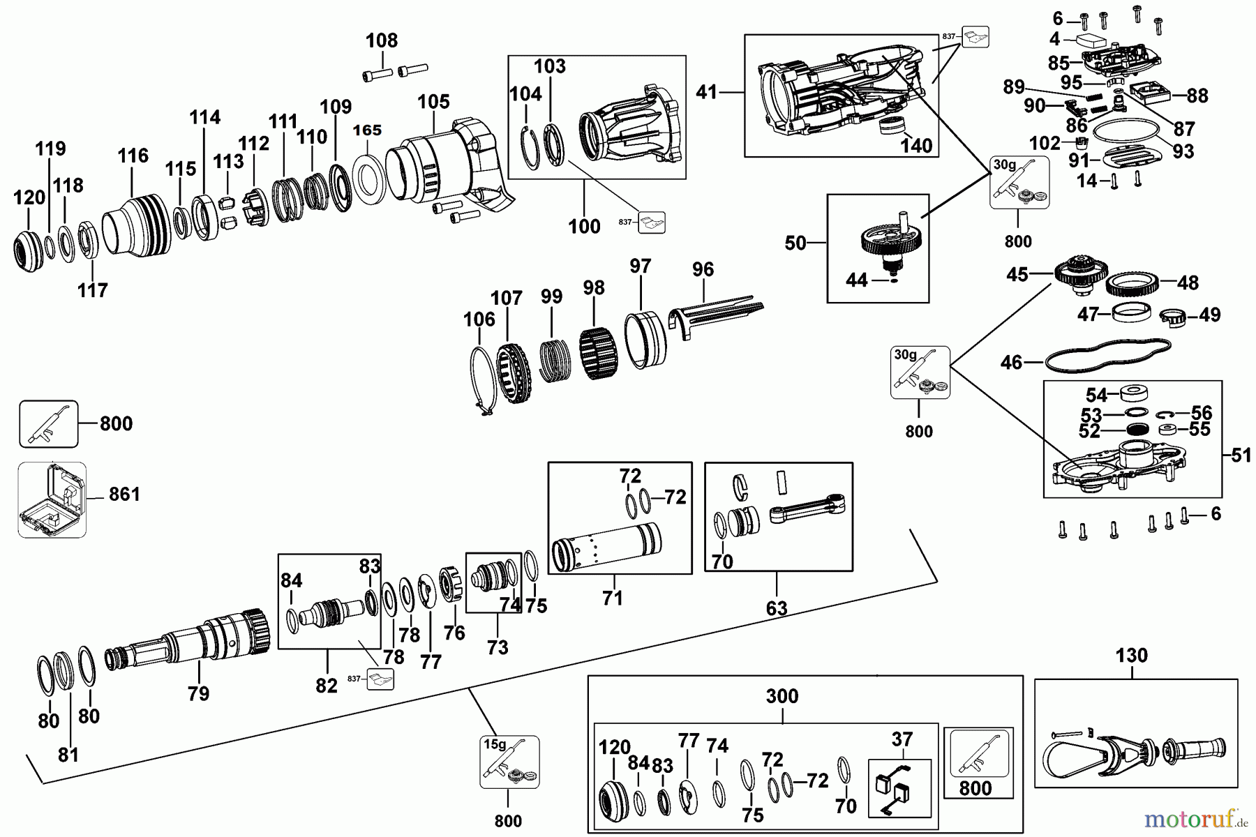 DEWALT Bohrhämmer Bohrhämmer SDS-MAX DREHHAMMER D25733K Seite 1