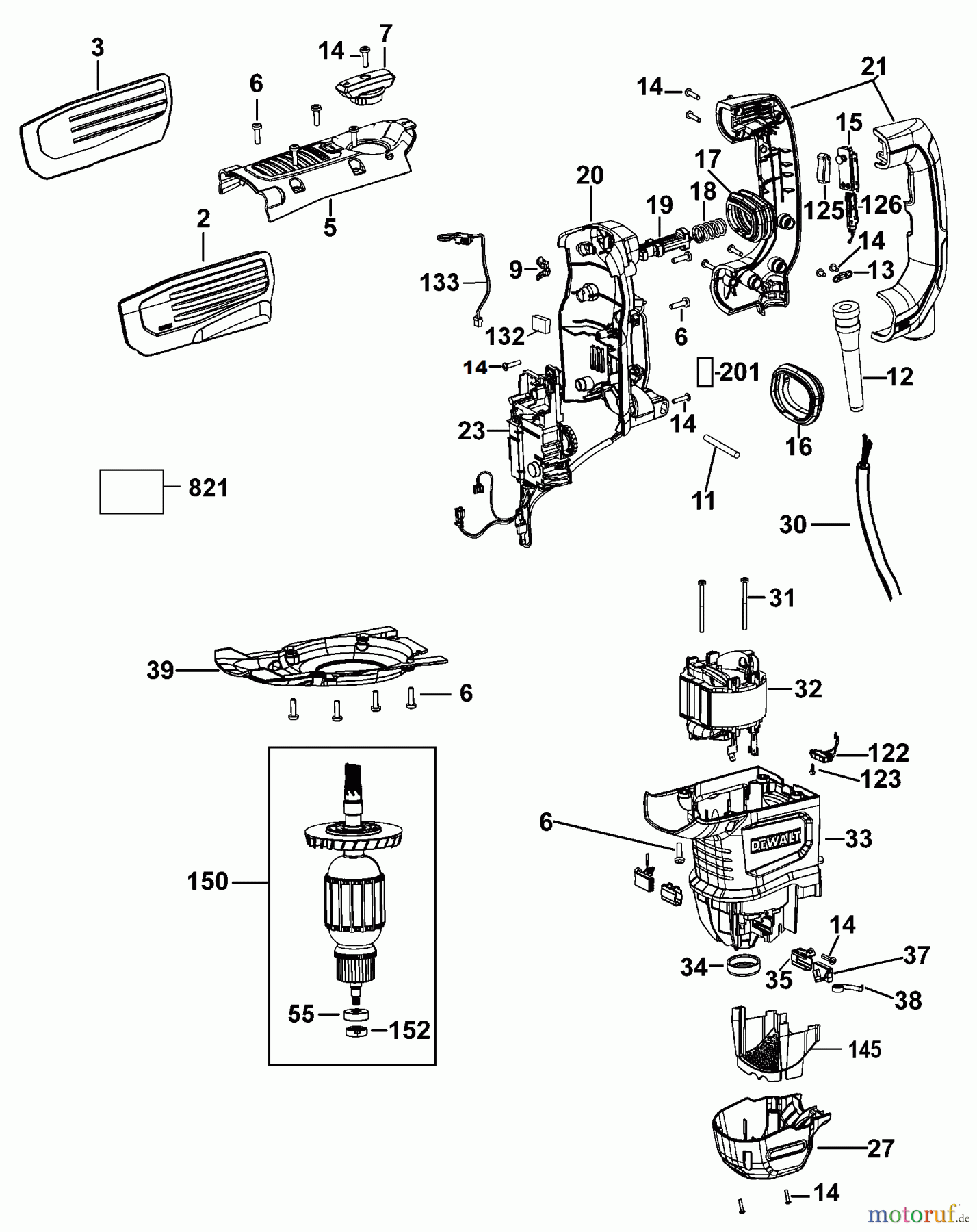  DEWALT Bohrhämmer Bohrhämmer SDS-MAX DREHHAMMER D25733K Seite 2