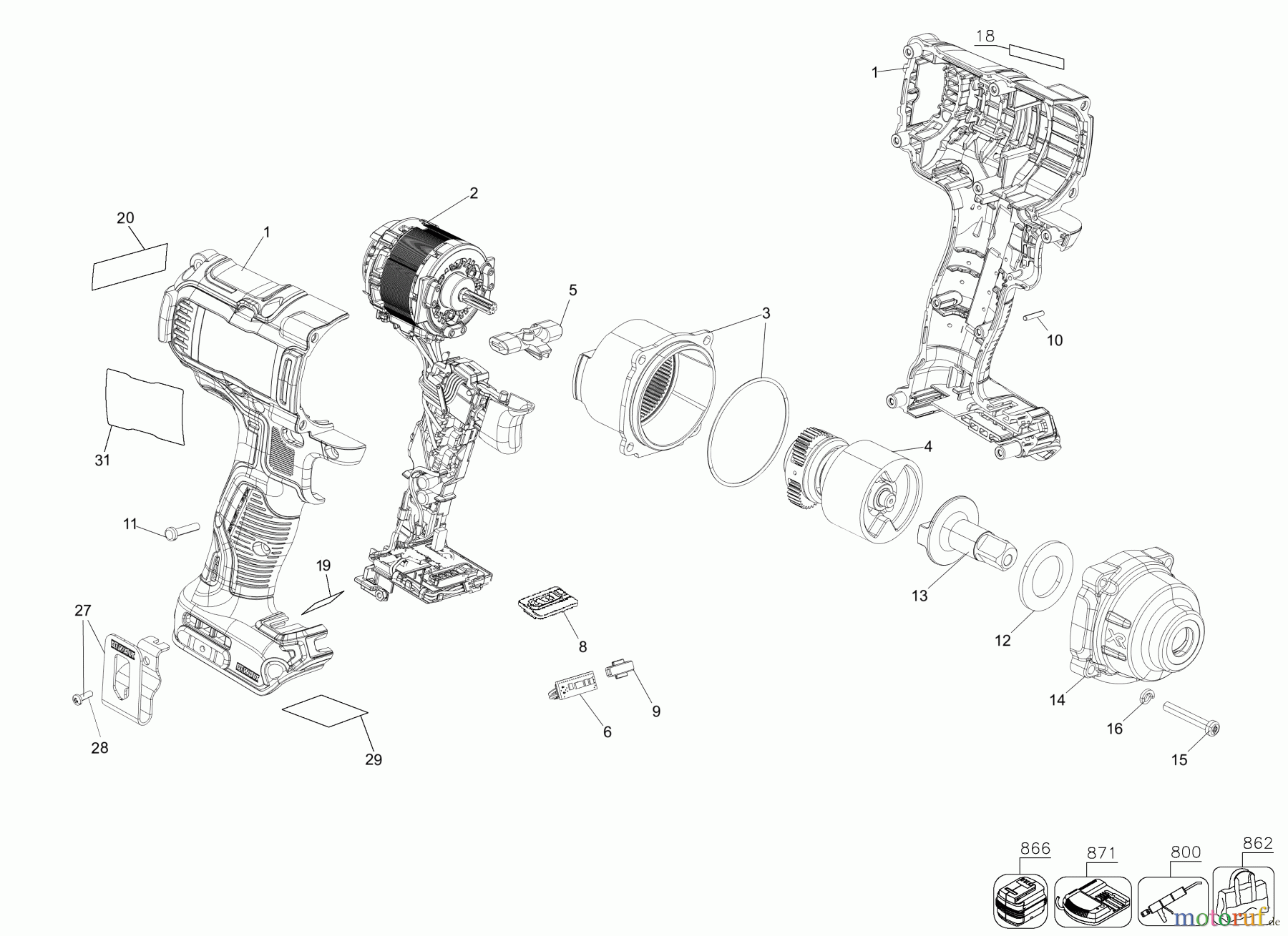 DEWALT AKKUBOHRER DRILLS, 20V 20V MAX XR TOOL CON DCF896P2 Seite 1