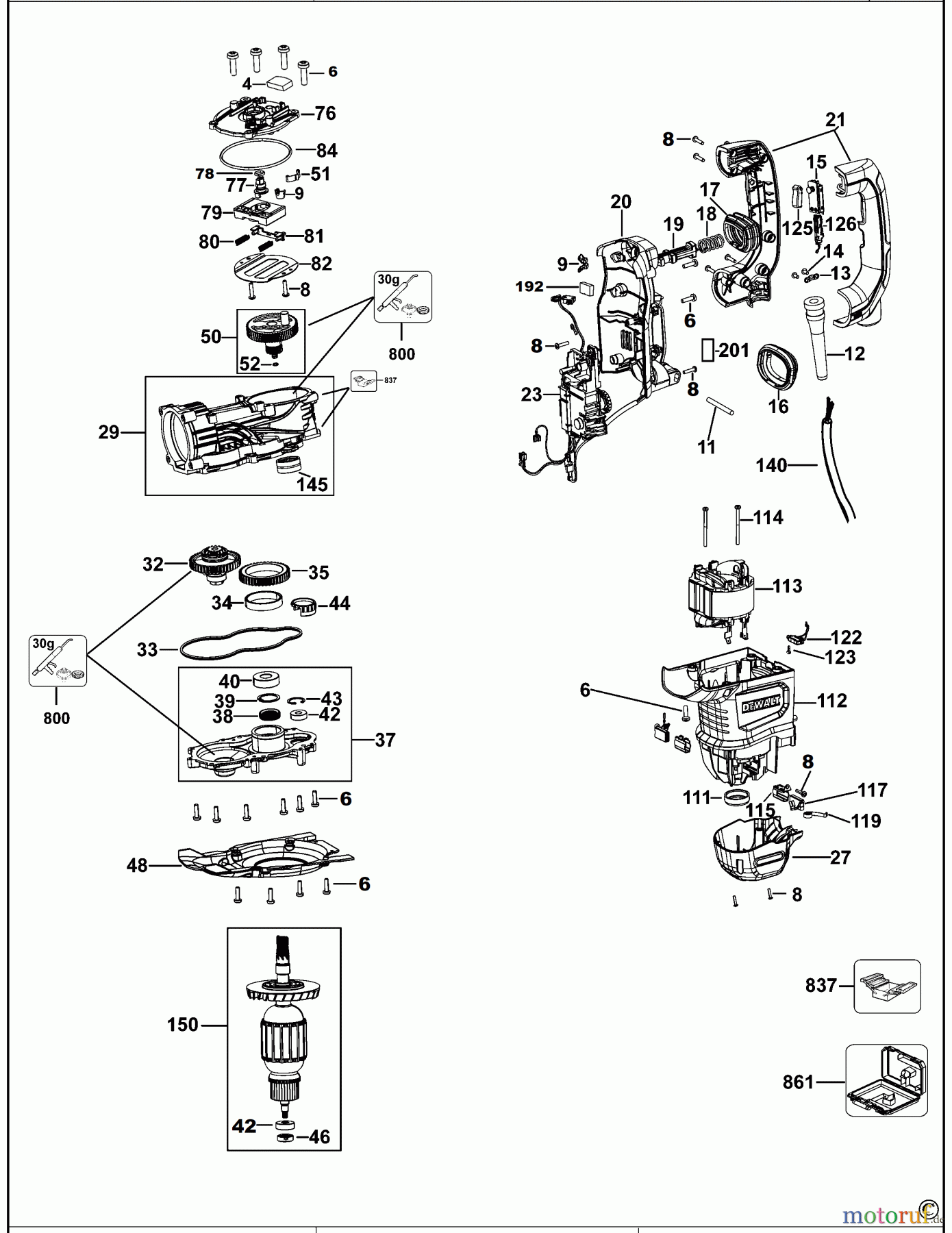  DEWALT Bohrhämmer Bohrhämmer SDS-MAX DREHHAMMER D25773K Seite 2