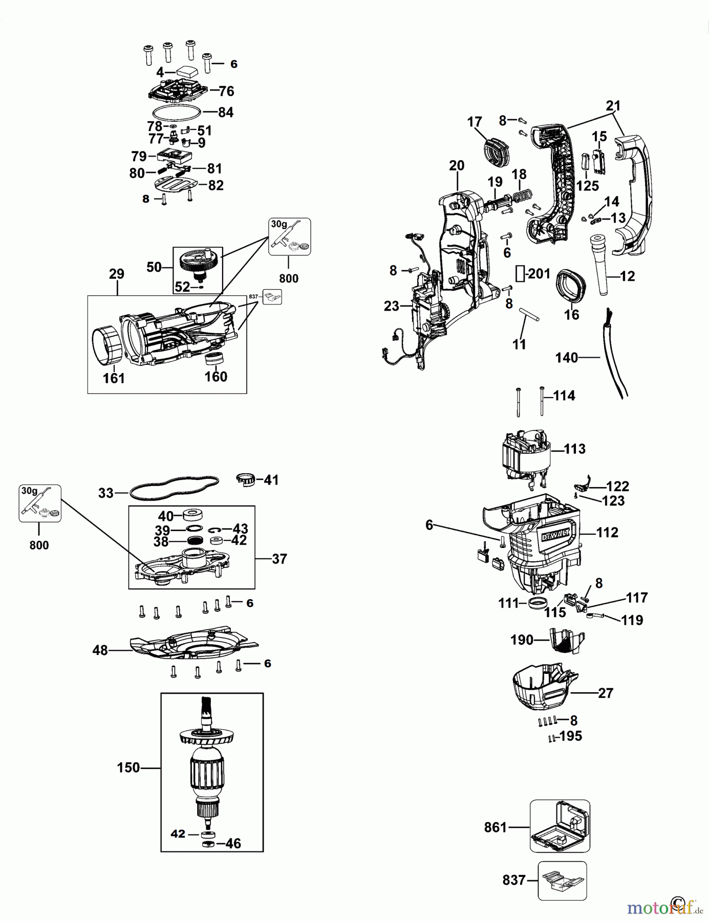 DEWALT Bohrhämmer Meisselhämmer MEISSELHAMMER D25892K Seite 1