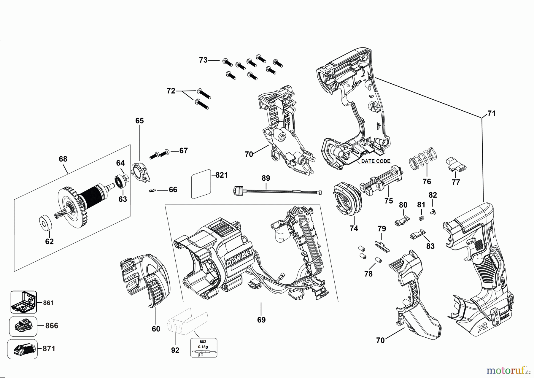  DEWALT Bohrhämmer Bohrhämmer SDS-PLUS 1-1/8 20V RTY HAMR DCH263R2 Seite 2