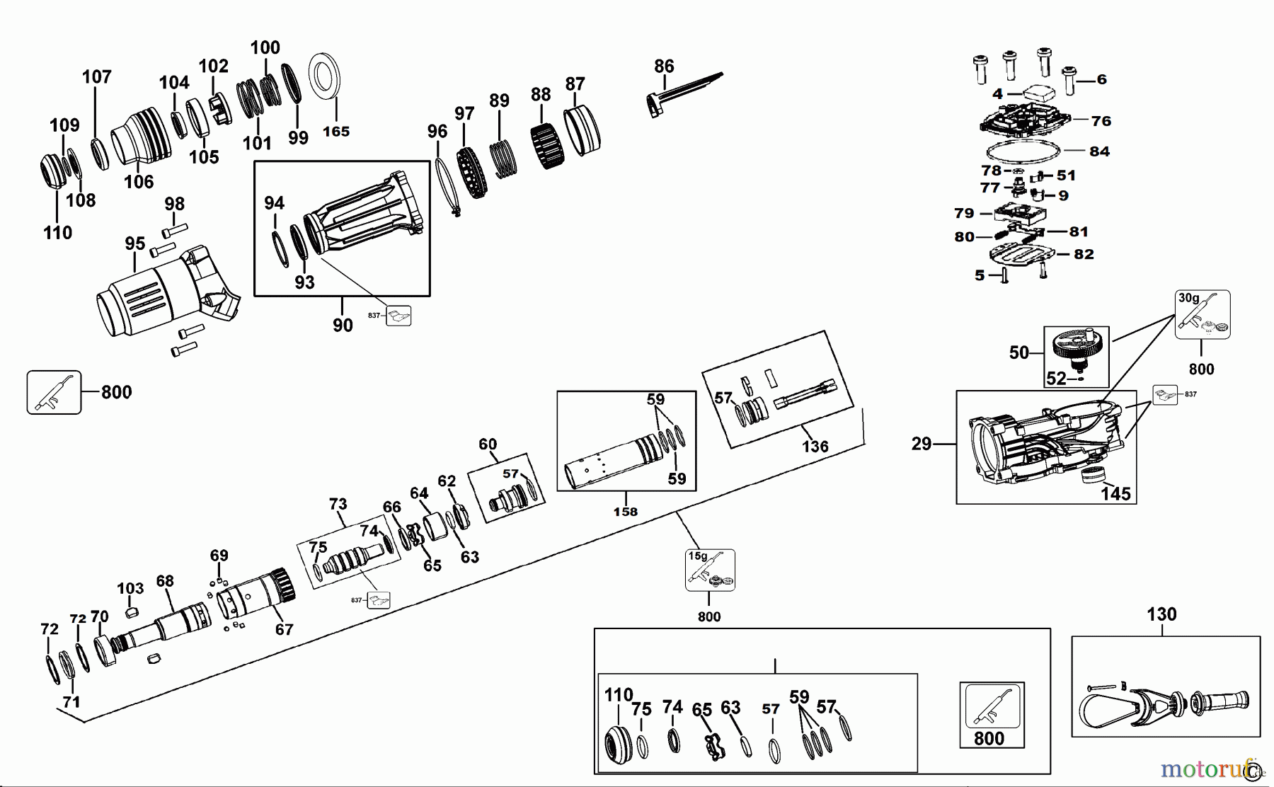 DEWALT Bohrhämmer Bohrhämmer SDS-PLUS 60V MX2INSDSCMBHAMRK DCH773Y2 Seite 1