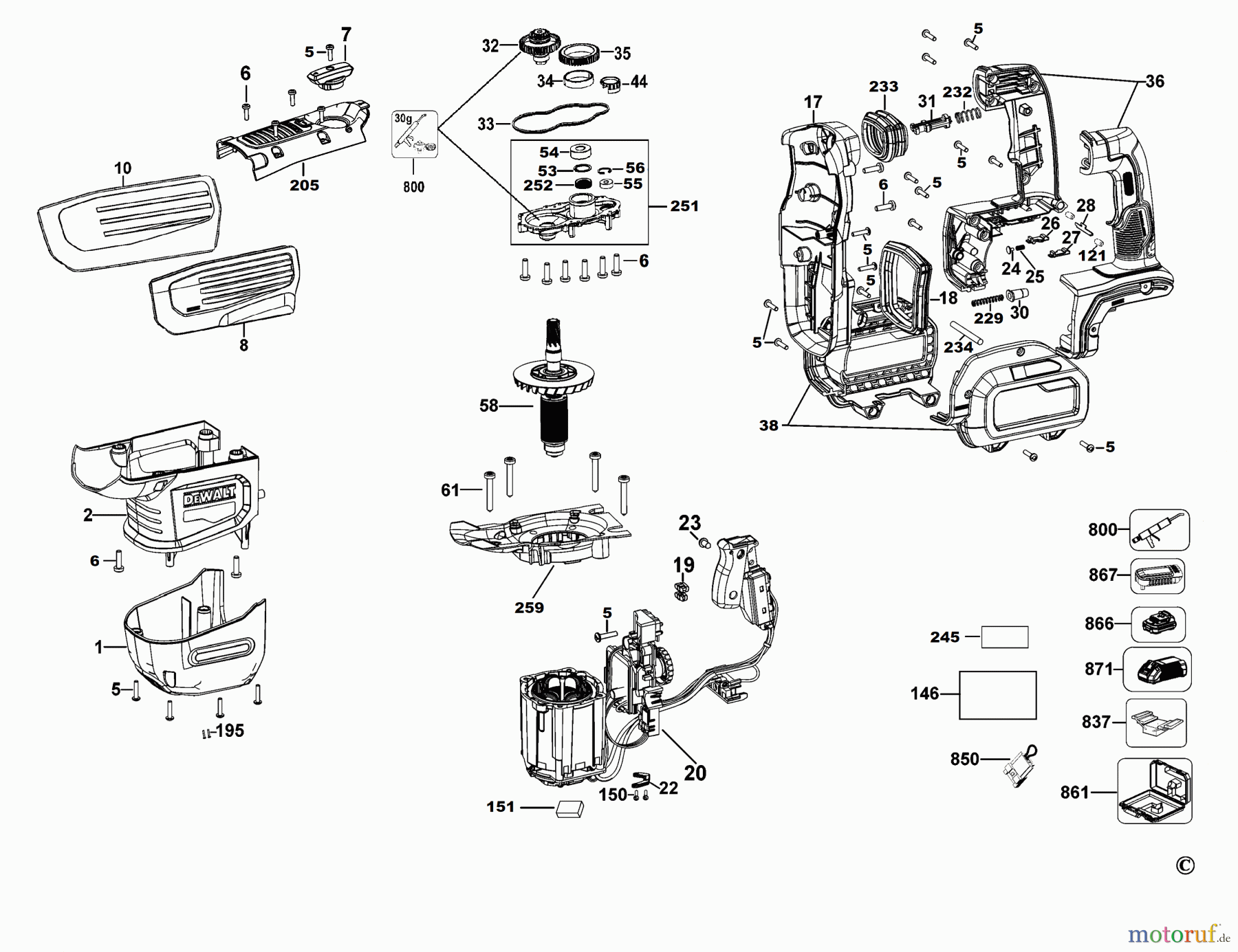  DEWALT Bohrhämmer Bohrhämmer SDS-PLUS 60V MX2INSDSCMBHAMRK DCH773Y2 Seite 2