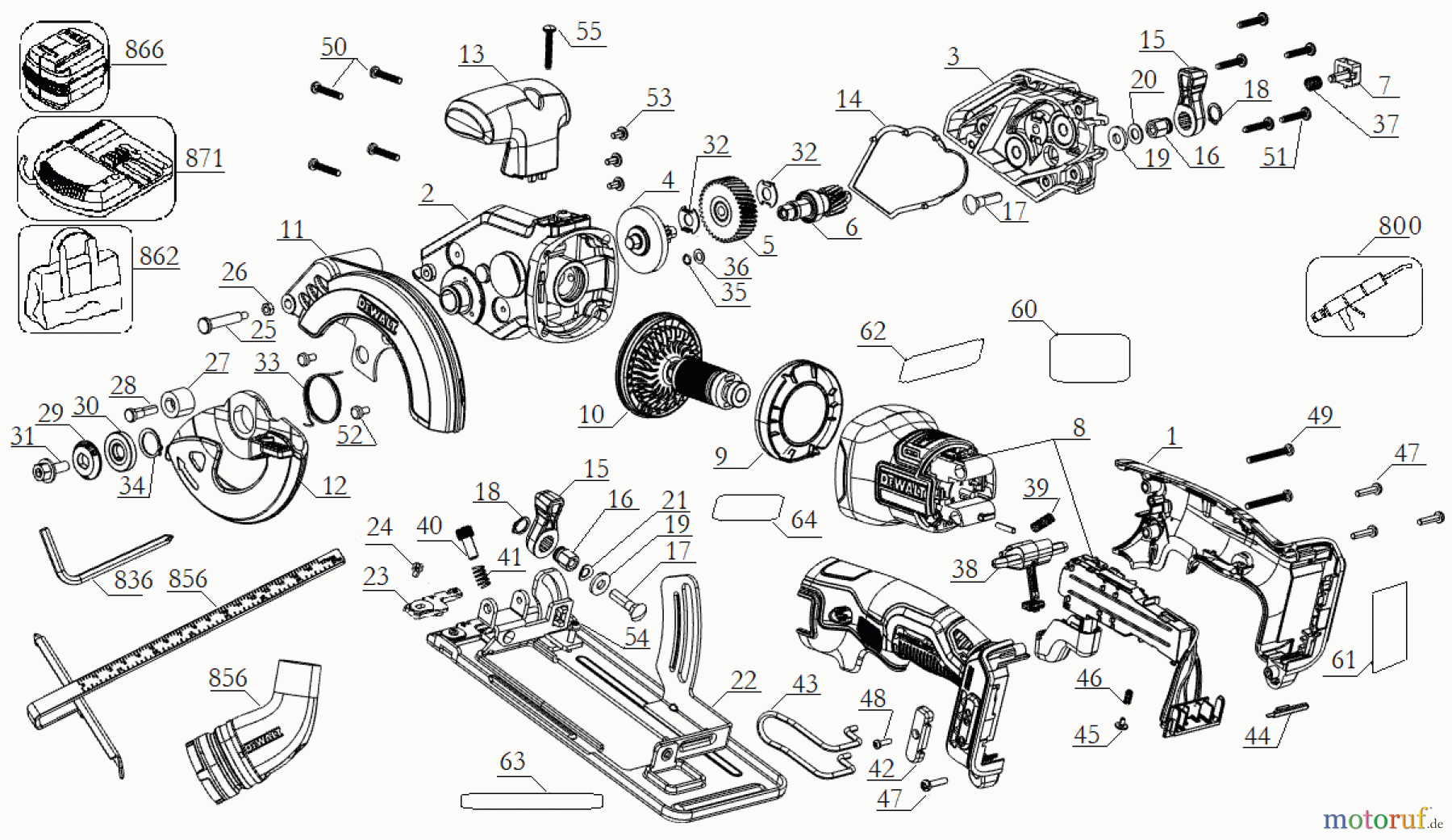 DEWALT HOLZARBEITEN KREISSÄGEN 20VMX 4-1/2INCDLCRSW DCS571P1 Seite 1