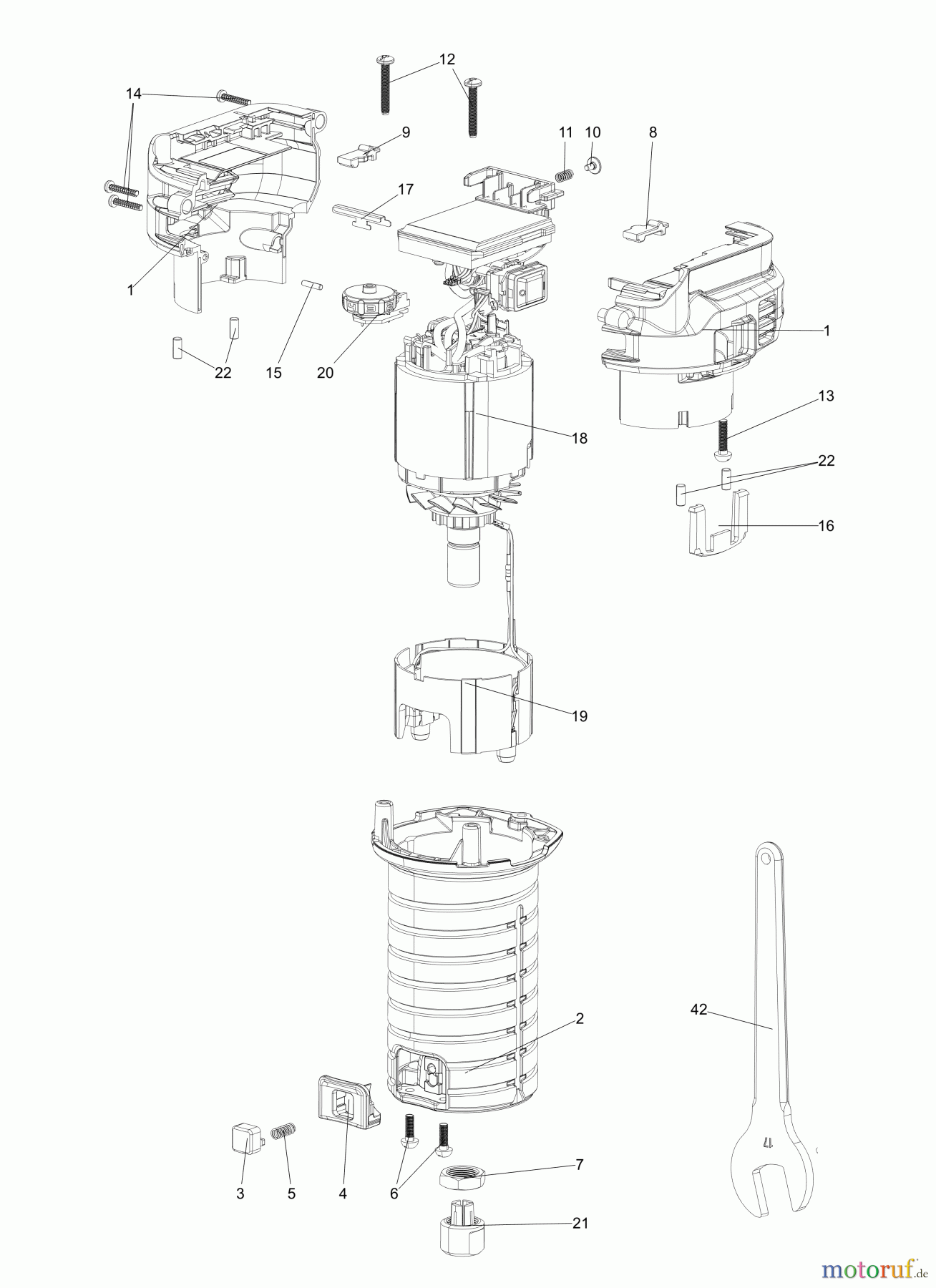 DEWALT Divers 20V MAX COMPACT ROU DCW600B Seite 1