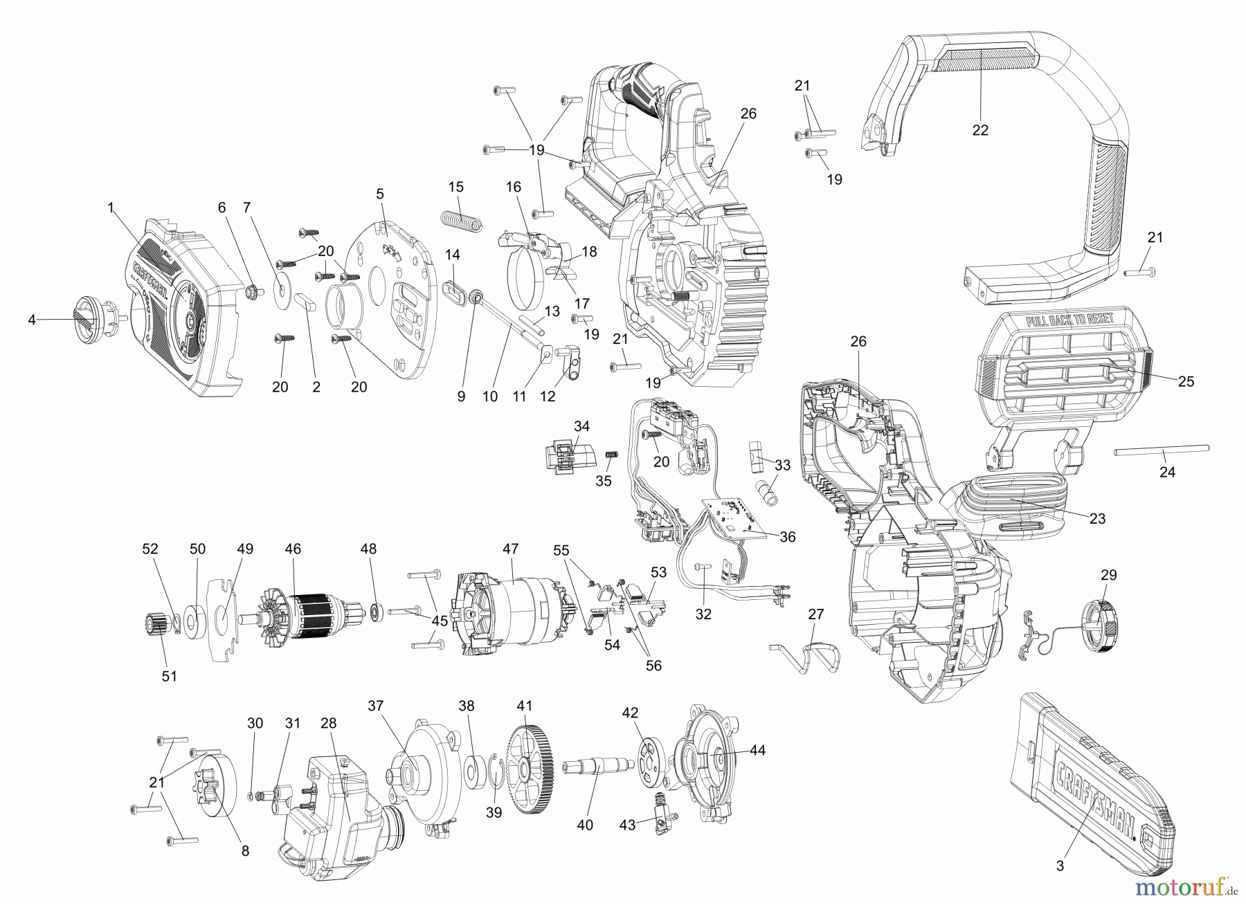 CRAFTSMAN CORDED SAW 20V MAX COMPACT CHAINSAW CMCCS620M1 Seite 1