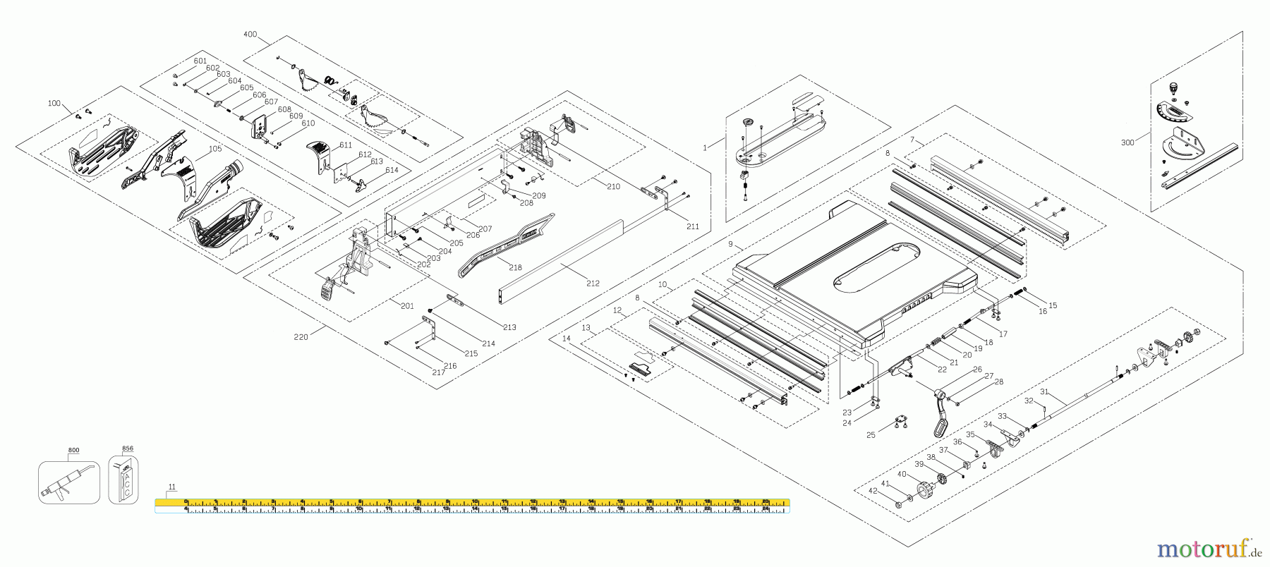 DEWALT HOLZARBEITEN UNIVERSAL-SÄGEN TISCH SAGEN DWE7485R Seite 1