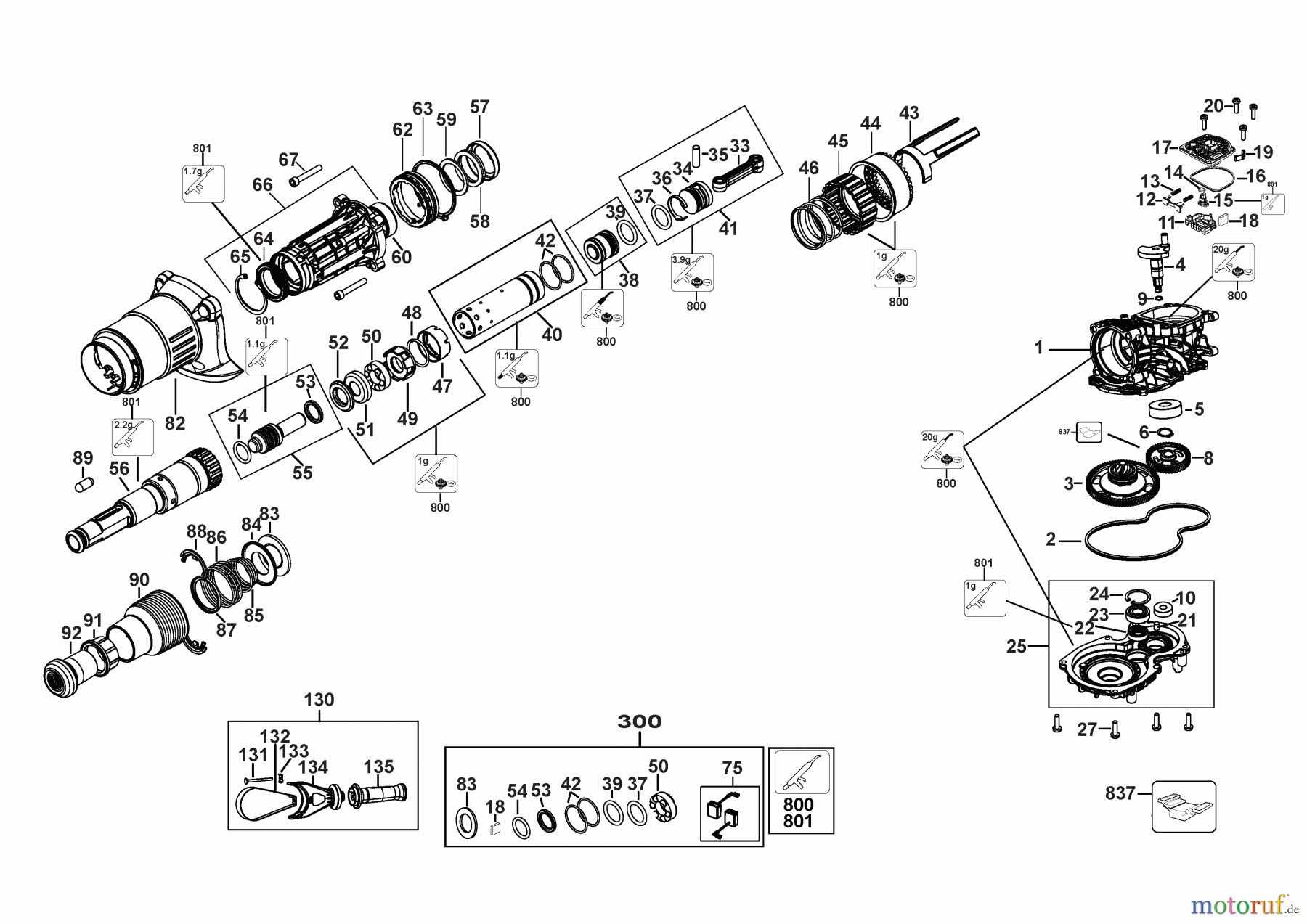  DEWALT Bohrhämmer Bohrhämmer SDS-MAX 6KG 45MM SDS MAX COMBI HA D25614K Seite 2