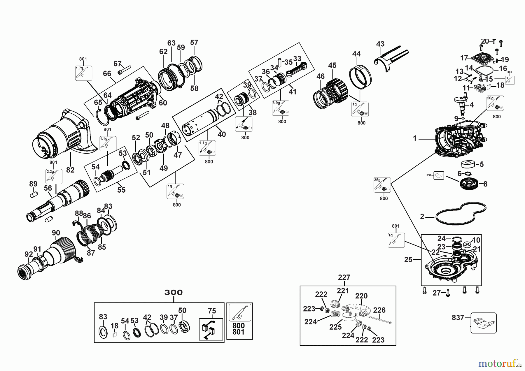  DEWALT Bohrhämmer Meisselhämmer 6KG SDS MAX CHIPPING HAMM D25832K Seite 2