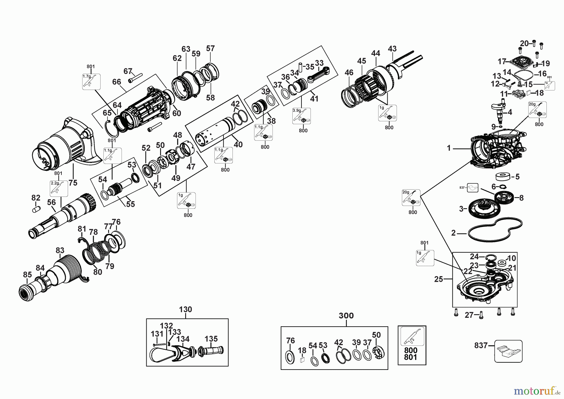 DEWALT Bohrhämmer Bohrhämmer SDS-PLUS 60V1-3/4 SDSMXCMBHM DCH614X2 Seite 1
