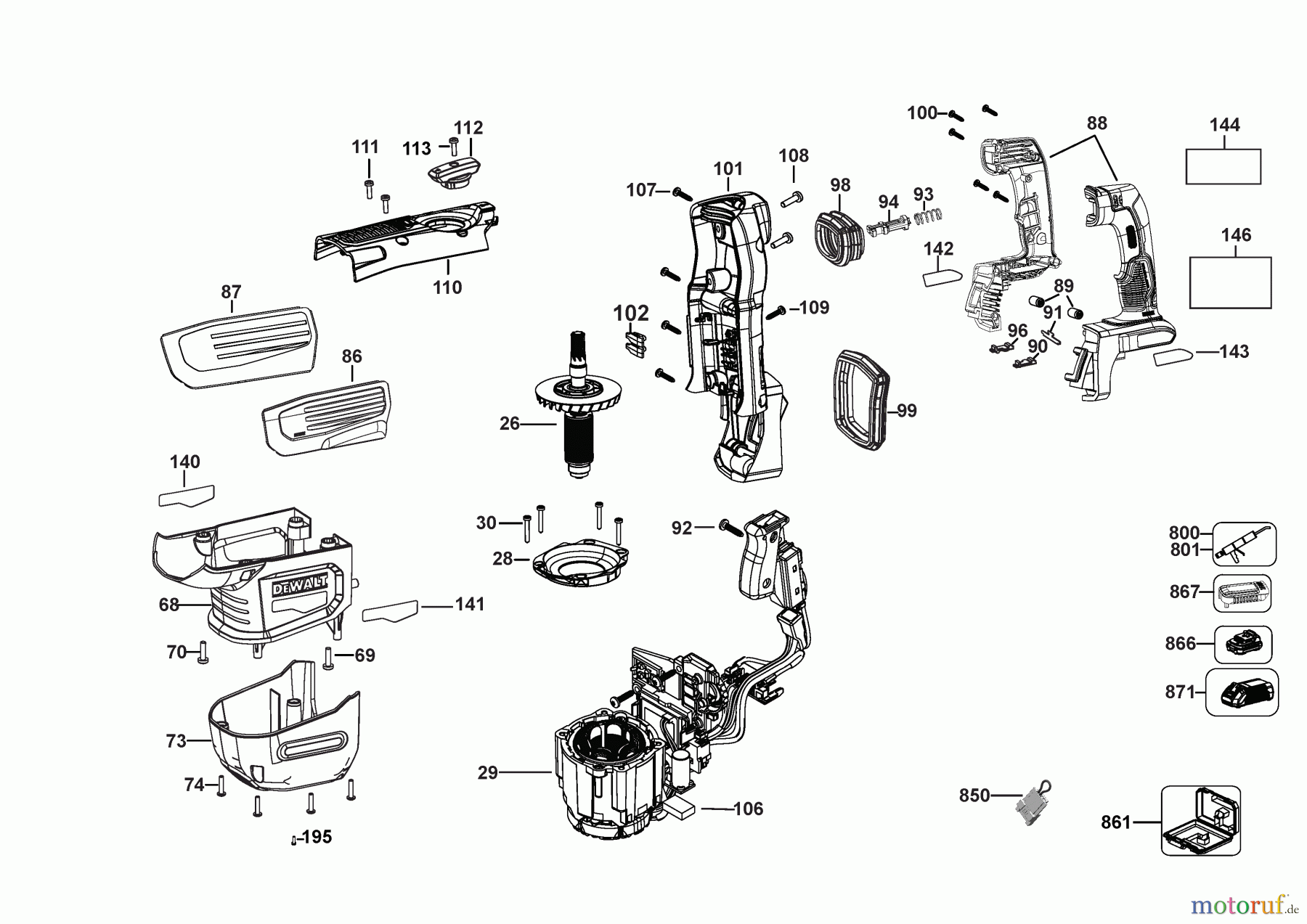  DEWALT Bohrhämmer Bohrhämmer SDS-PLUS 60V1-3/4 SDS MXCMBHM DCH614B Seite 2