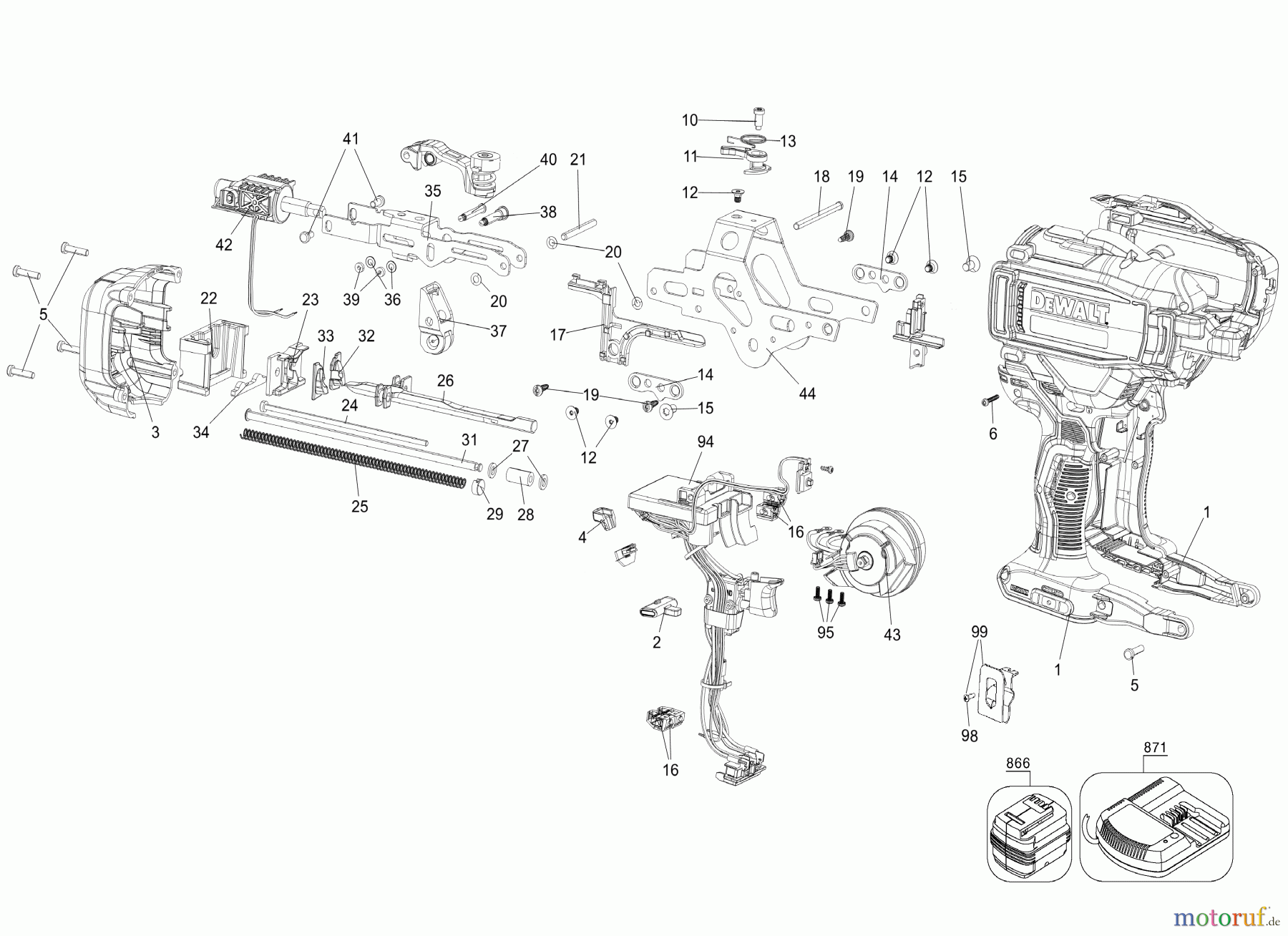 DEWALT Divers SHELL CORDLESS ROOFING NA DCN45RNB Seite 1