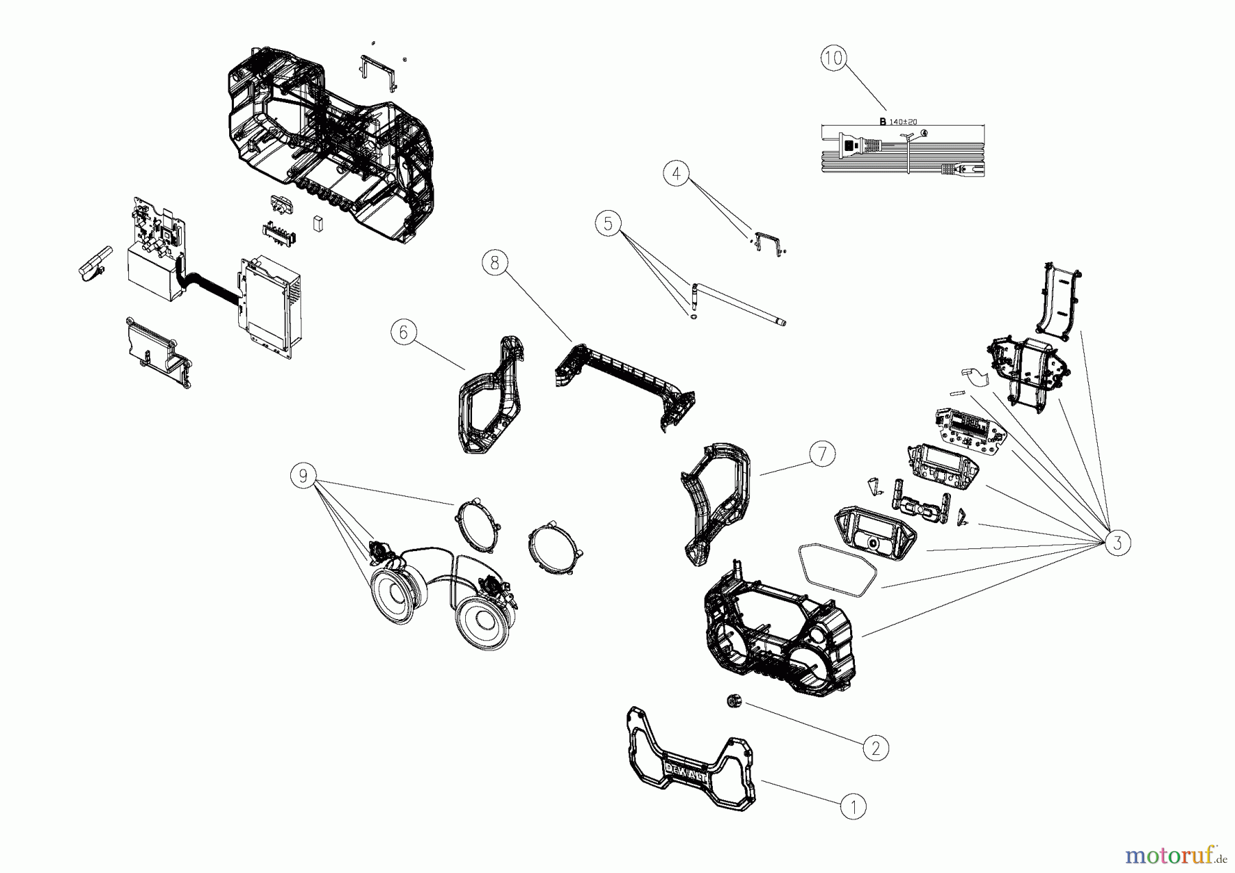 DEWALT SCHNURLOS-SONSTIGES CORD-CRDLS BT RADIO DCR028B Seite 1