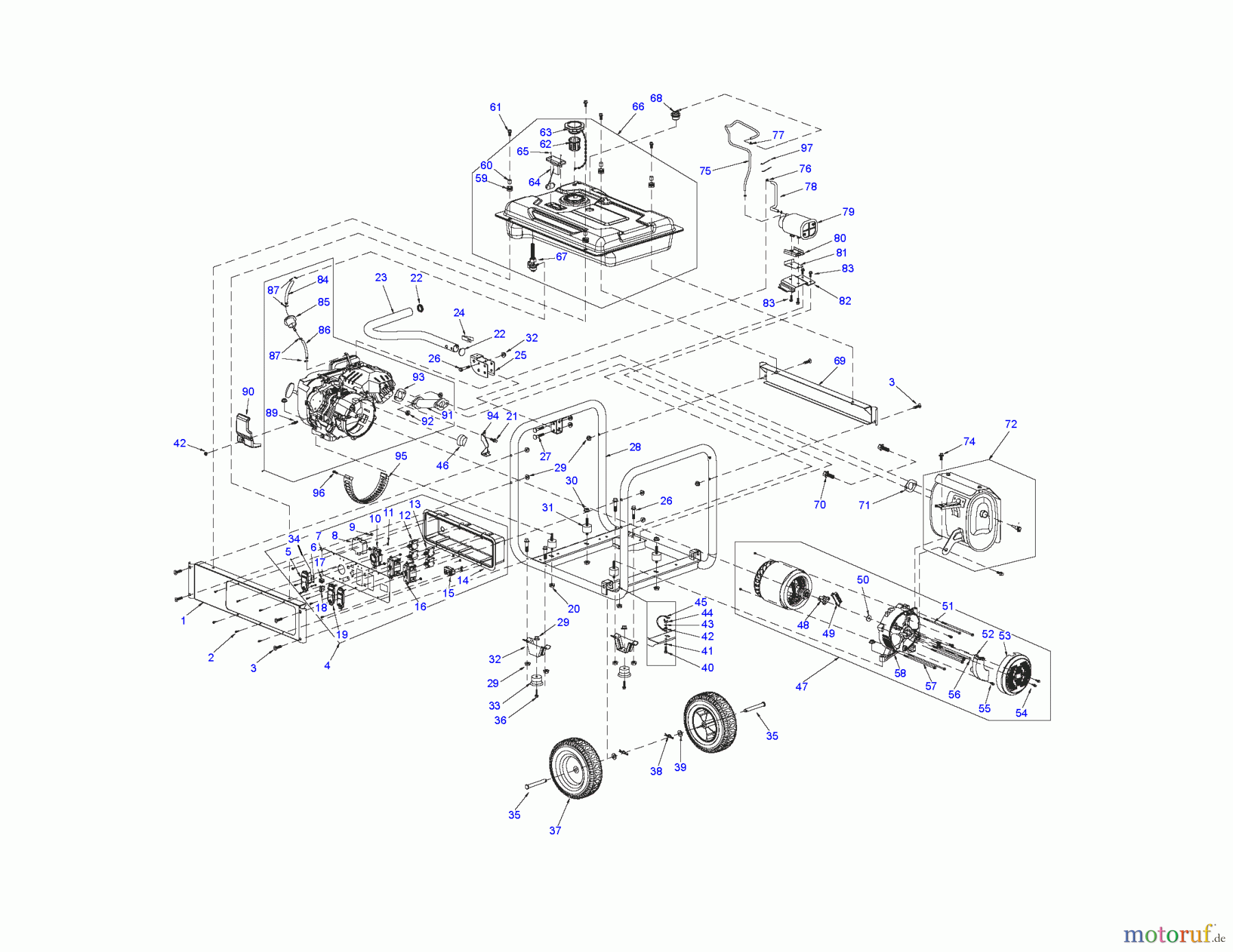 DEWALT Benzin Produkte Generatoren GENERATOR DXGNR5700 Seite 1