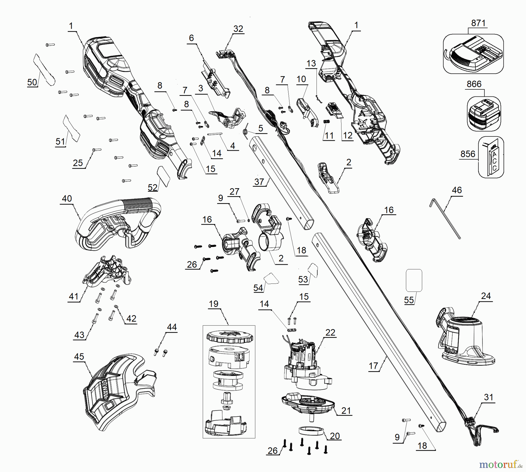 DEWALT HOLZARBEITEN LAMINATSCHNEIDER AKKU-RASENTRIMMER DCST922P1R Seite 1