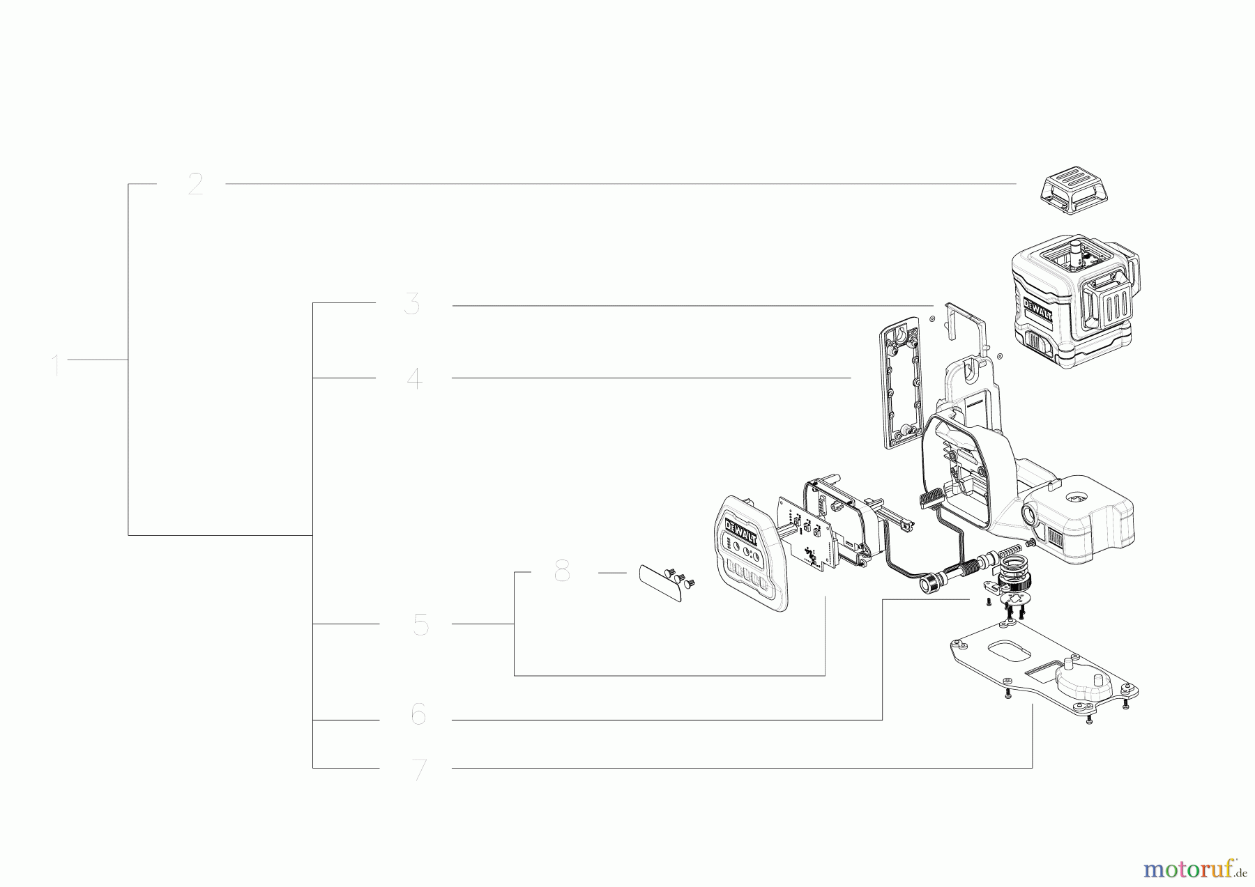 DEWALT LASERS SHELL DEWALT 3 x 360 20V DCLE34030G Seite 1