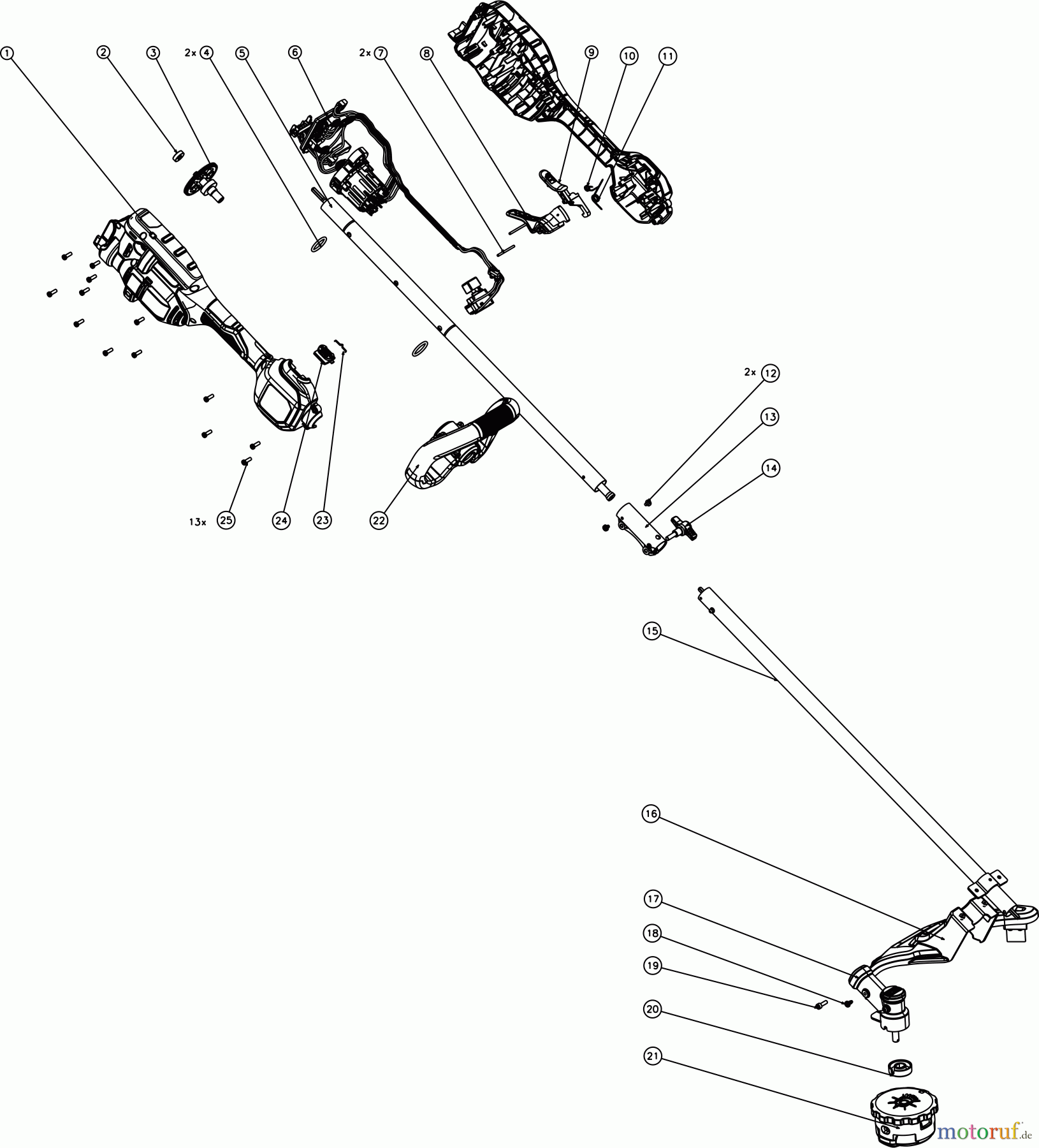  DEWALT Gartengeräte AKKU-RASENTRIMMER DCST972X1 Seite 1