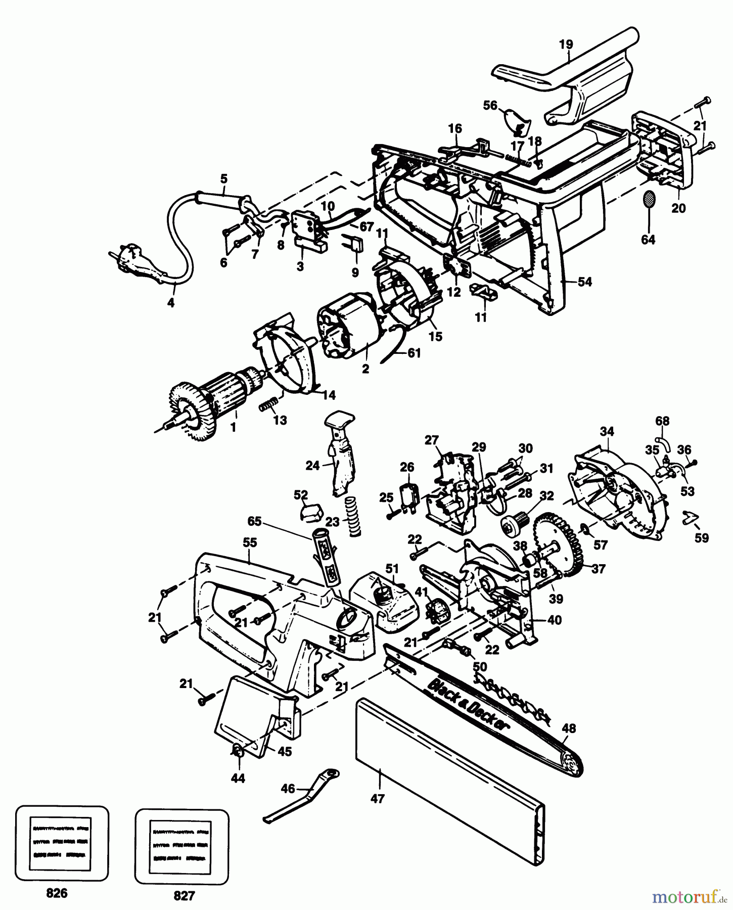  BLACK+DECKER AUSSERHALB KETTENSÄGEN UND ASTSCHEREN KETTENSÄGE GK31 Seite 1
