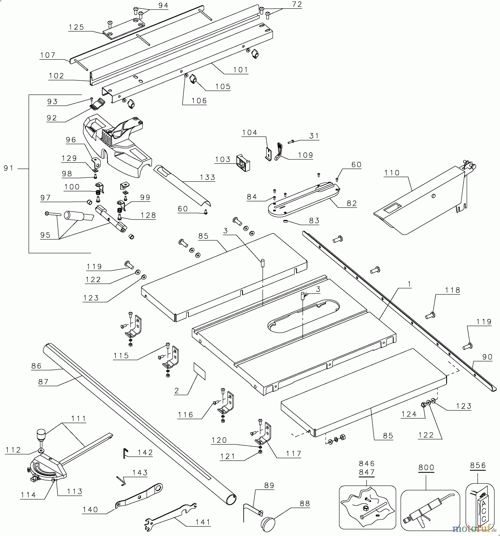  DEWALT HOLZARBEITEN UNIVERSAL-SÄGEN TISCH SAGEN DW746X Seite 1