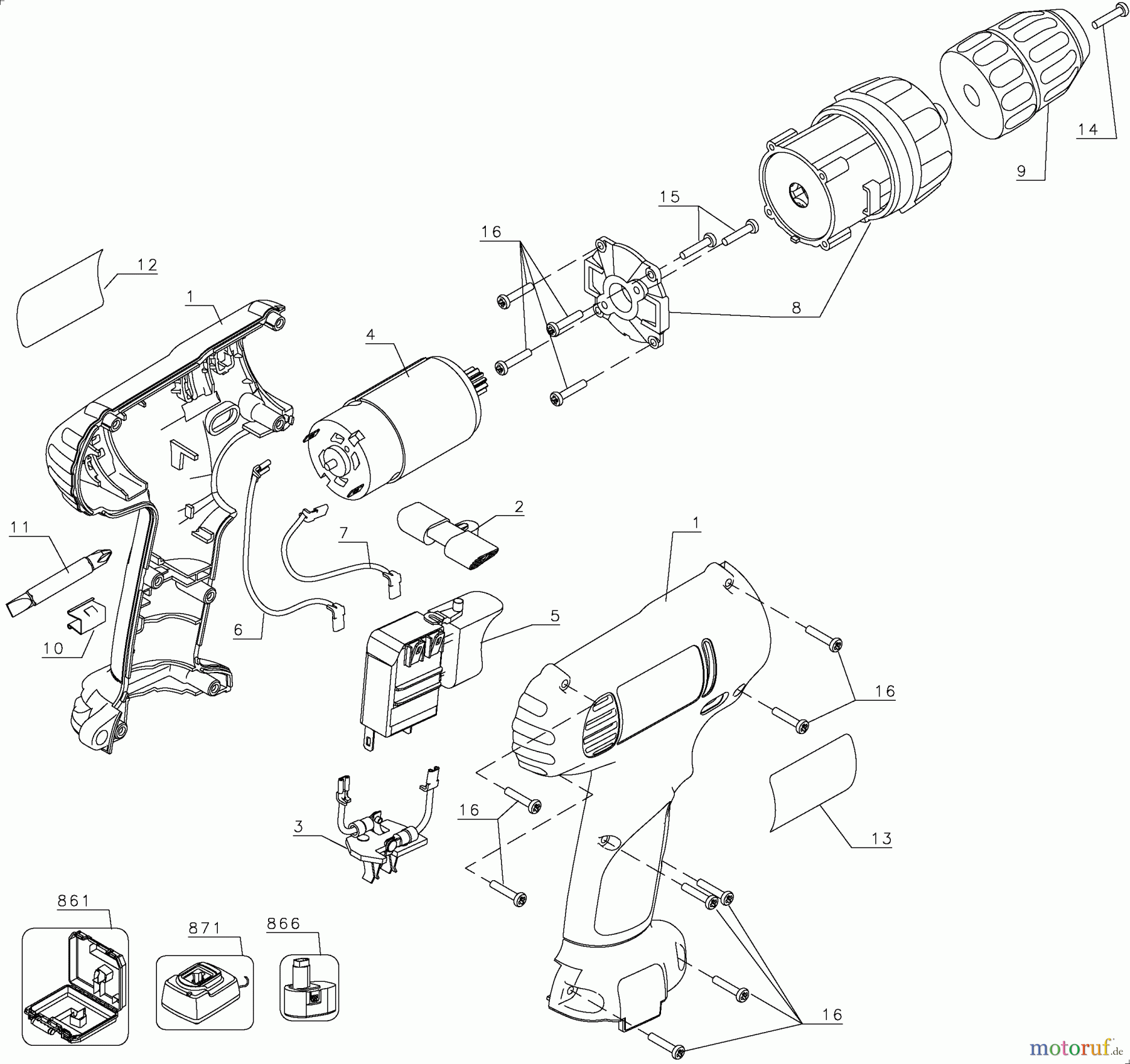 DEWALT Divers 7.2V DRILL/DRIVER DW925K-2 Seite 1