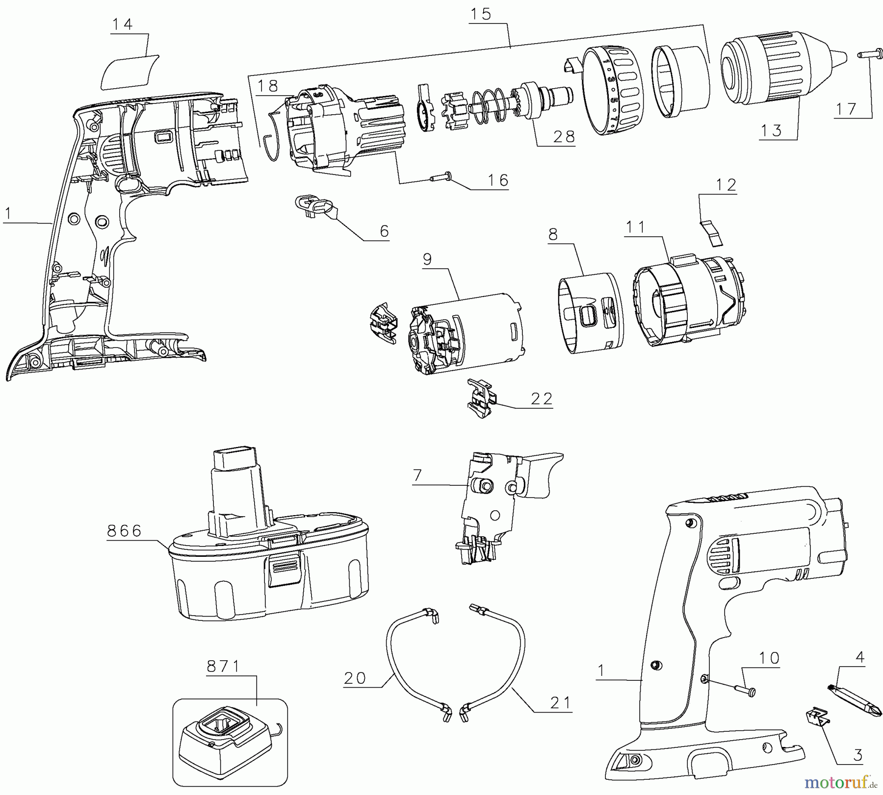 DEWALT Divers 14.4V HMRDR/DRILL/DRIVER DW985K2 Seite 1
