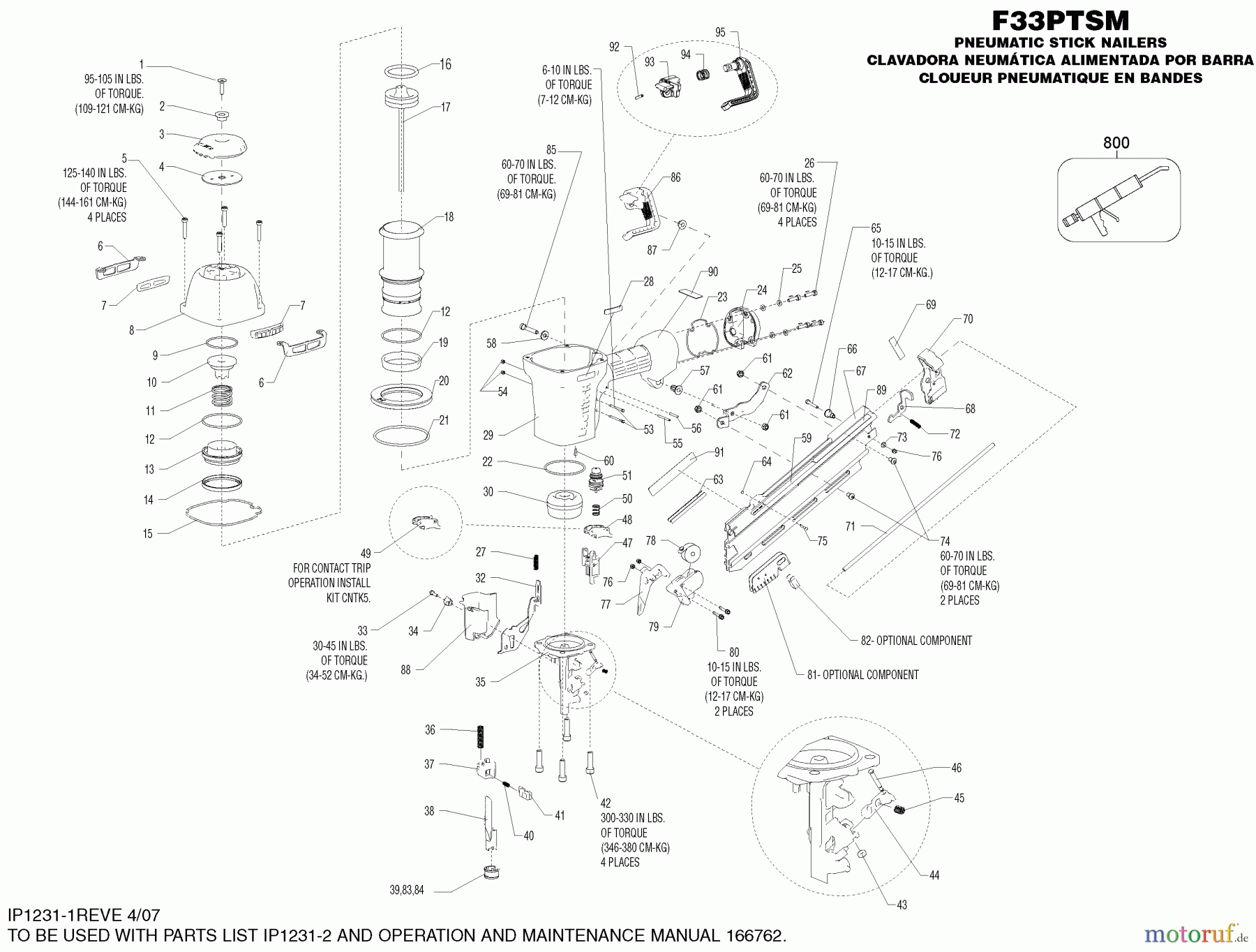  BOSTITCH NAILERS STICK NAILER F33PTSM Seite 1