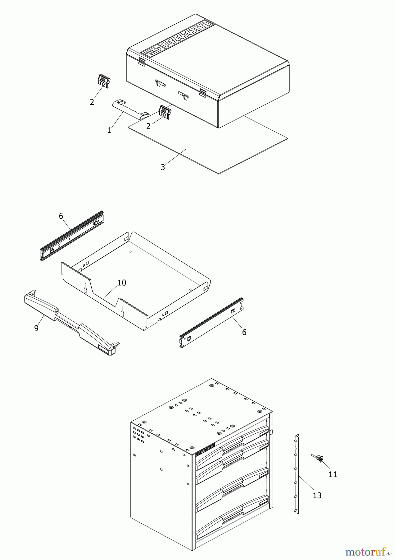 FACOM STORAGE SCHUBLADENSCHRANK F50000023 Seite 1