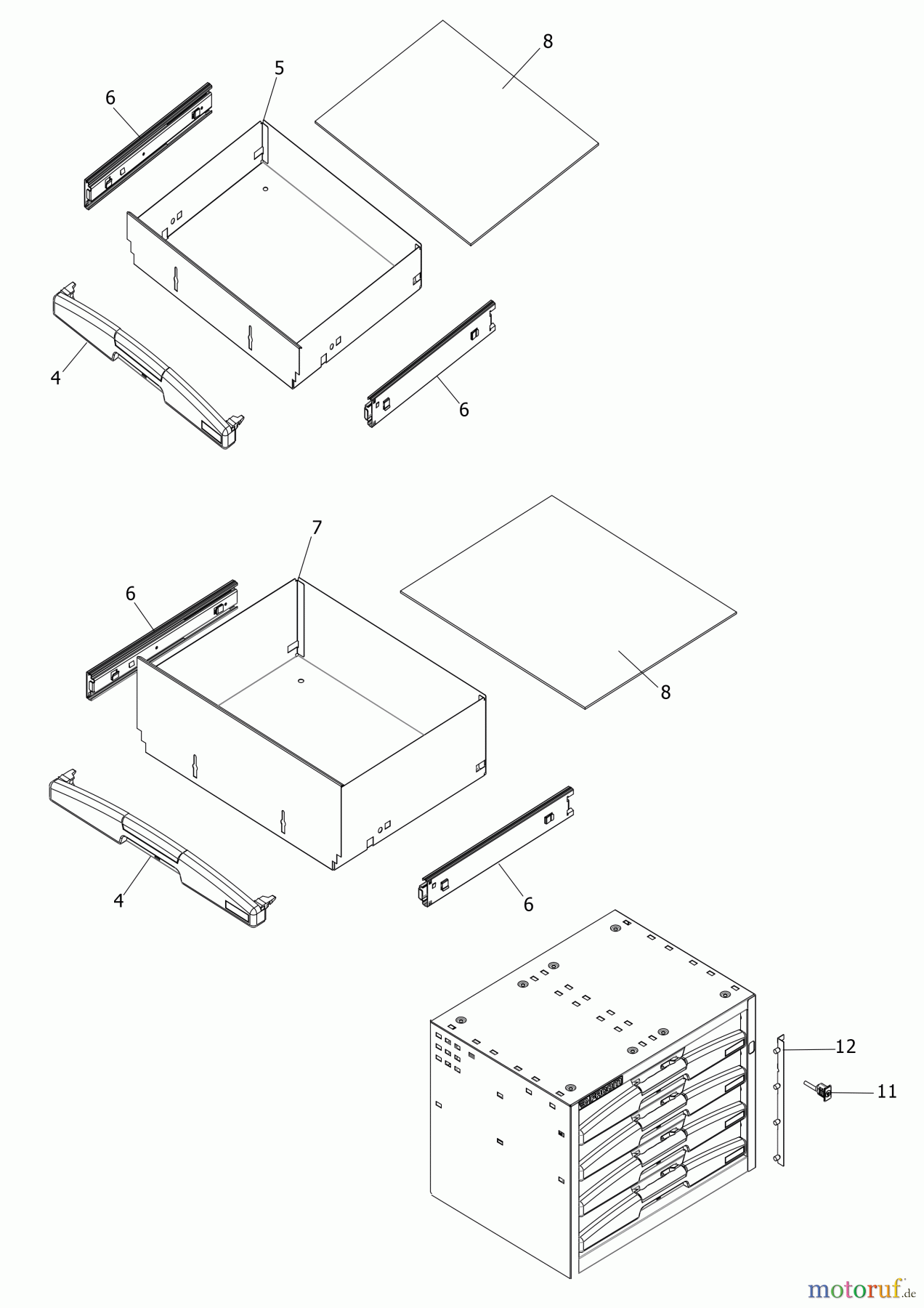 FACOM STORAGE SCHUBLADENSCHRANK F50000042 Seite 1