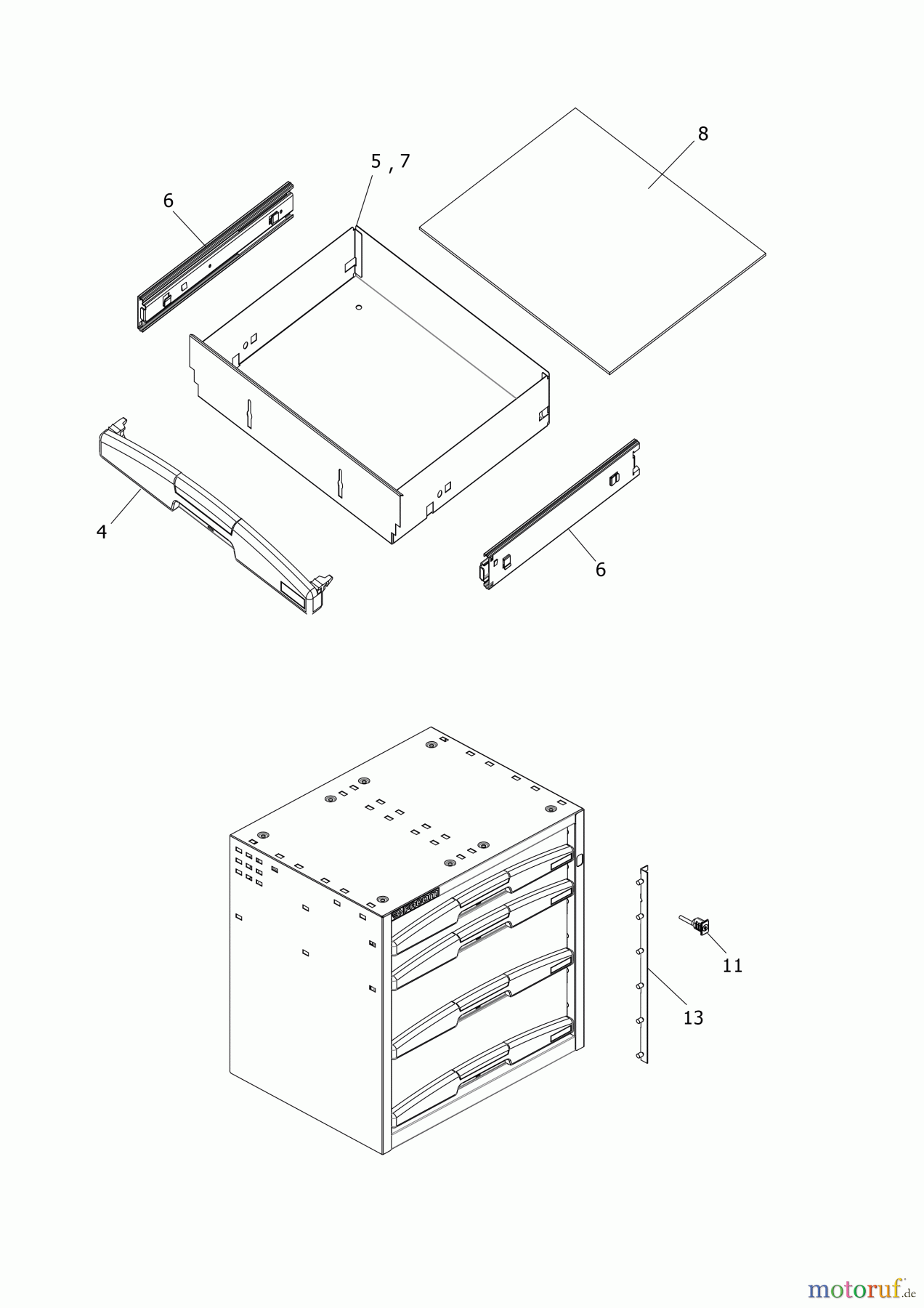 FACOM STORAGE SCHUBLADENSCHRANK F50000063 Seite 1
