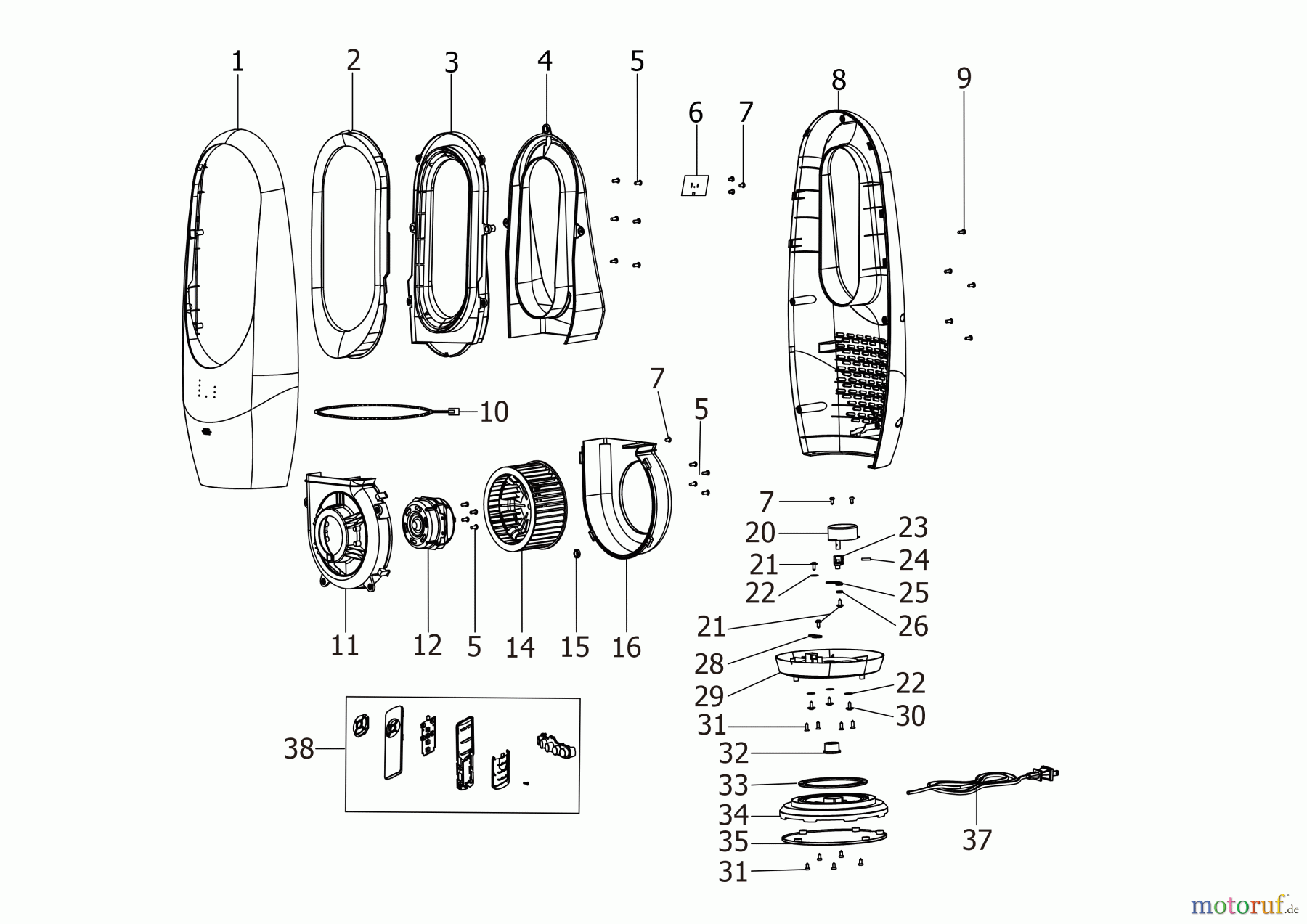 BLACK+DECKER HAUSHALT HEIZUNG LÜFTER STÄNDER FBL58 Seite 1