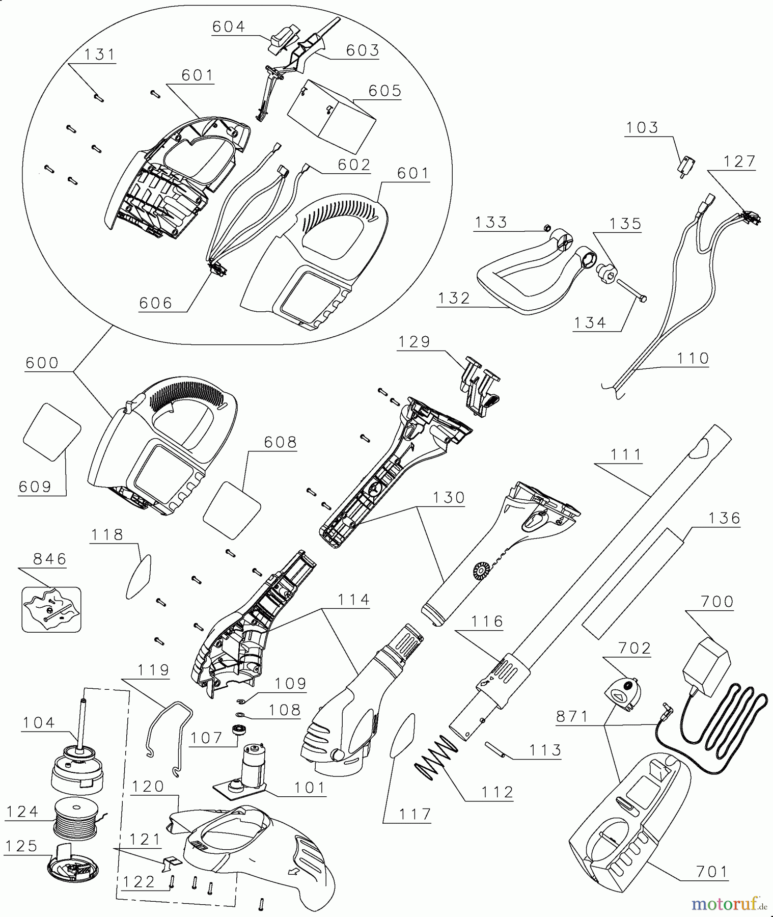 BLACK+DECKER AUSSERHALB HECKENSCHEREN, FADENTRIMMER, SCHEREN AKKU-RASENTRIMMER GLC2000 Seite 1