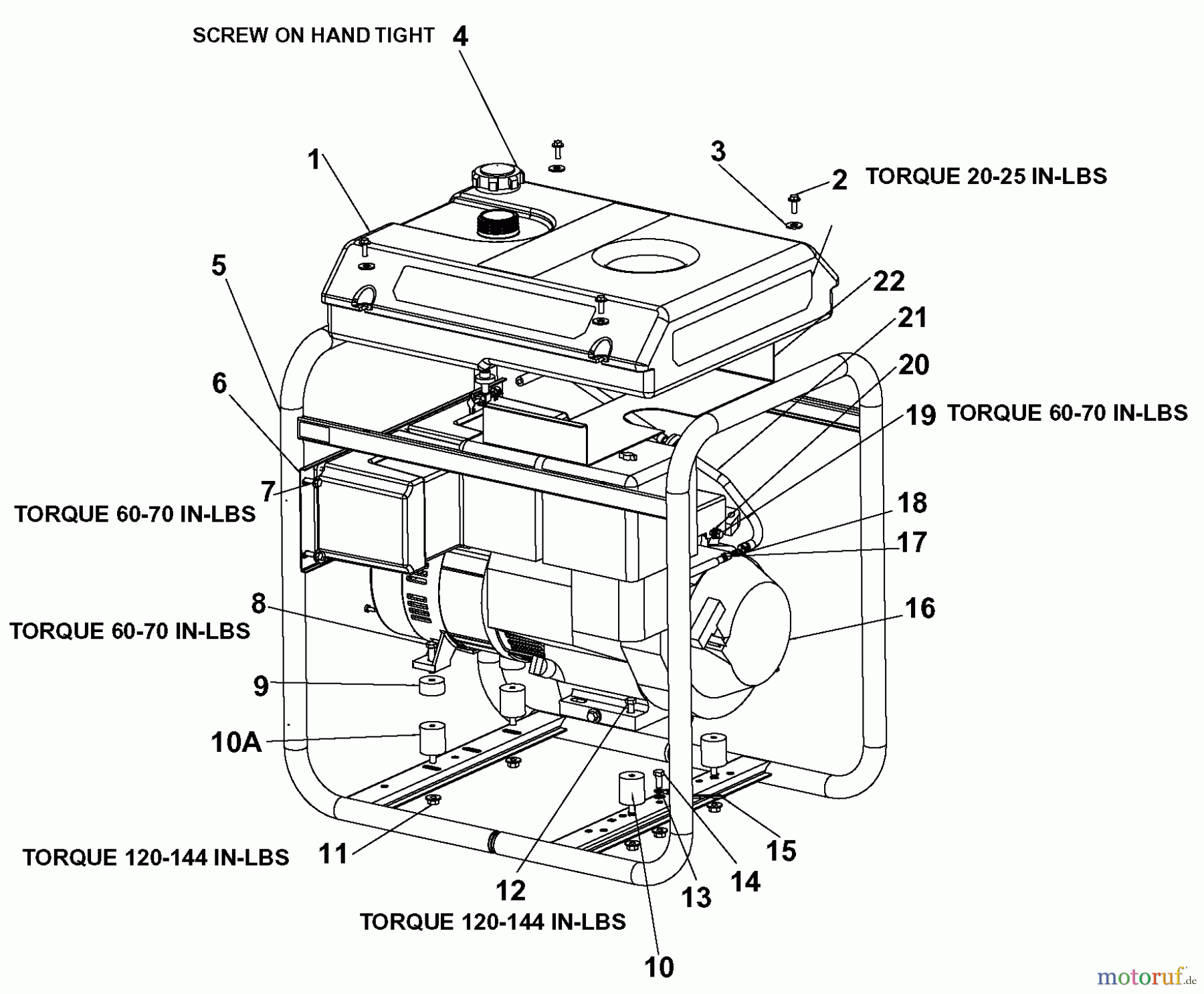 OEM Black und Decker Divers G 4500W 9HP HONDA GHV4500S1 Seite 1