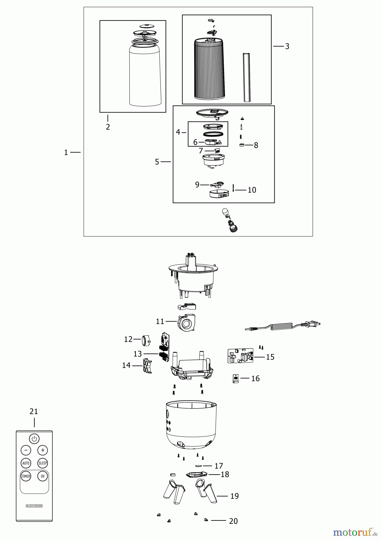  BLACK+DECKER HAUSHALT PERSÖNLICHE PFLEGE LUFTBEFEUCHTER HM6000 Seite 1
