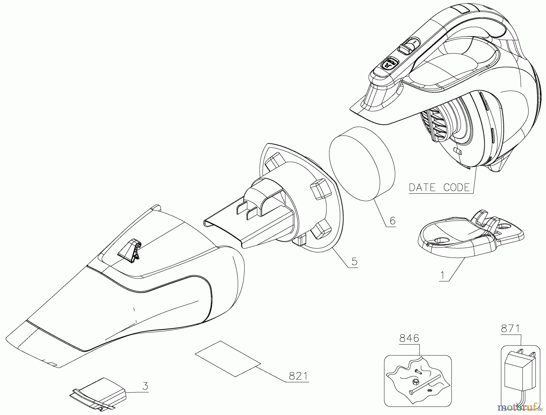 BLACK+DECKER HAUSHALT REINIGUNG LITHIUM WET/DRY HAND VAC HWVI225J01 Seite 1