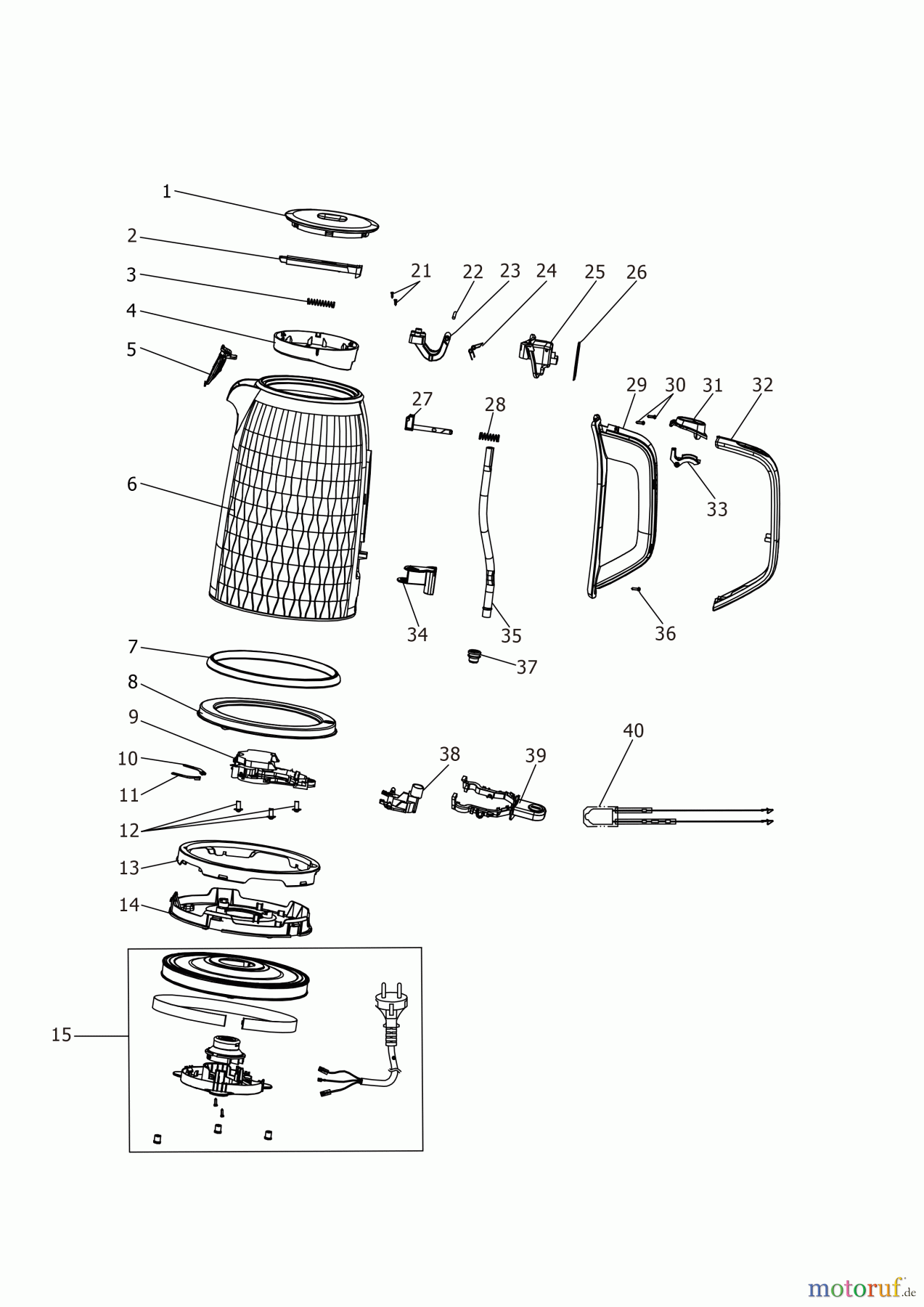 BLACK+DECKER HAUSHALT GETRÄNKE KESSEL JC190W Seite 1