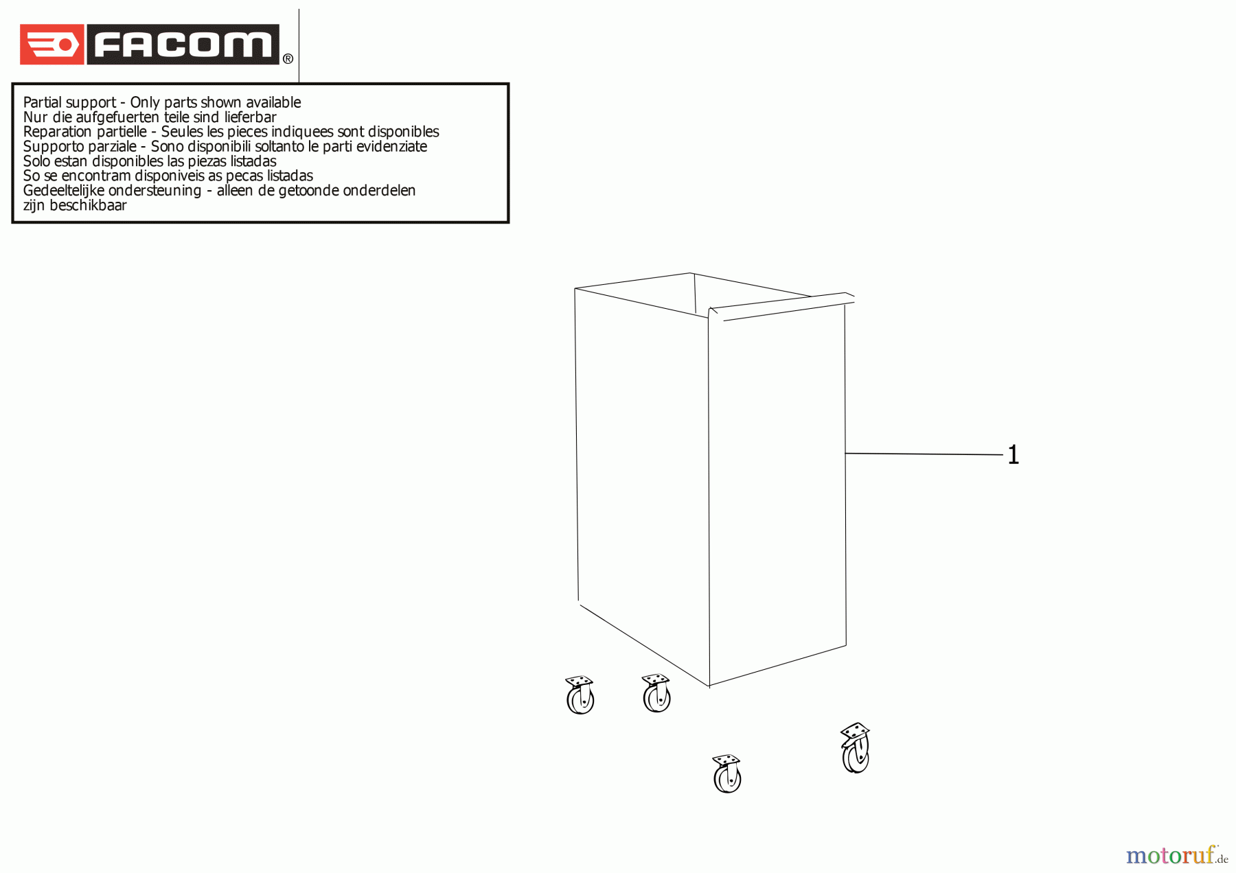 FACOM STORAGE SCHUBLADENSCHRANK JLS2-5BINS Seite 1