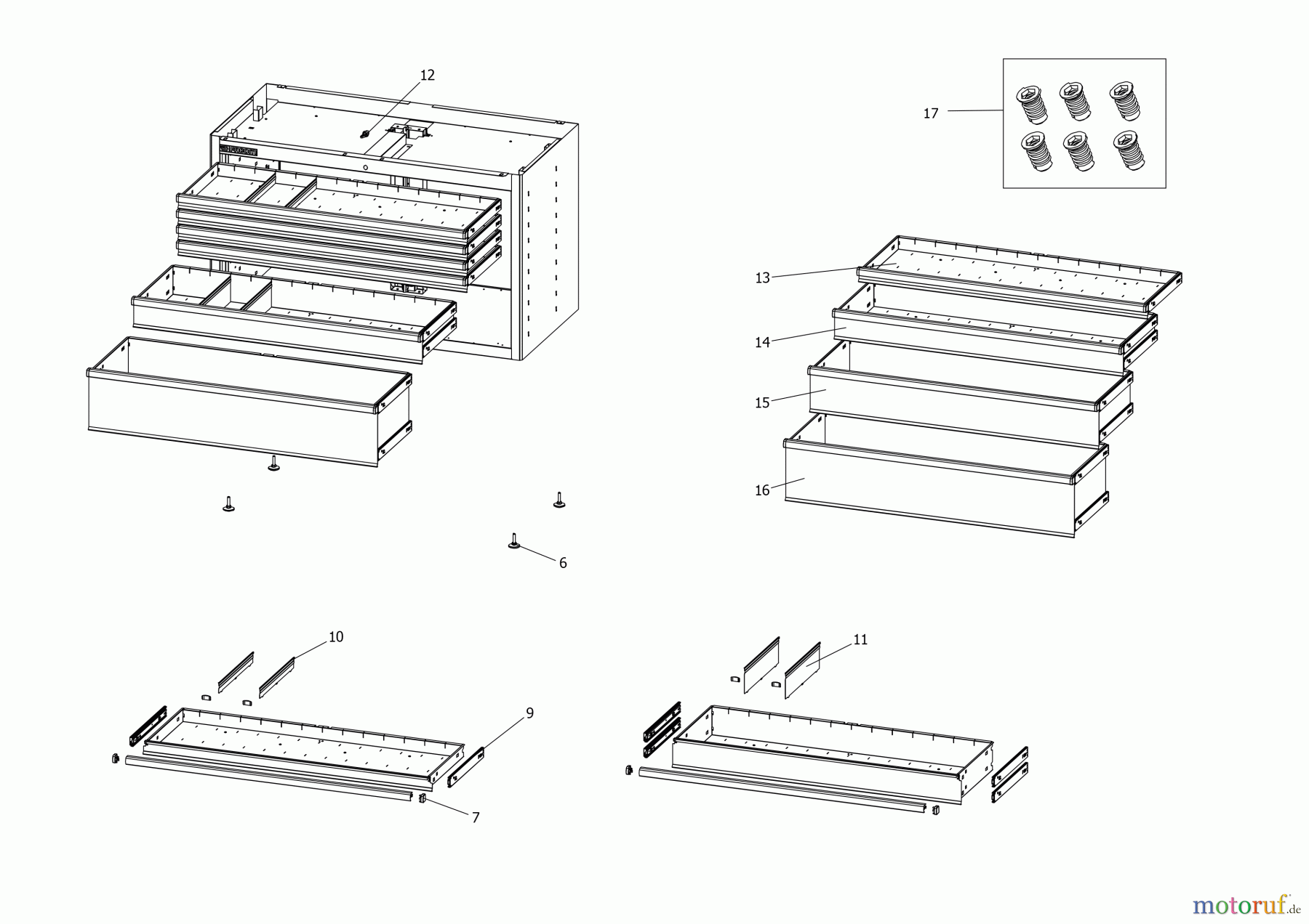 FACOM STORAGE SCHUBLADENSCHRANK JLS3-MBD5T Seite 1