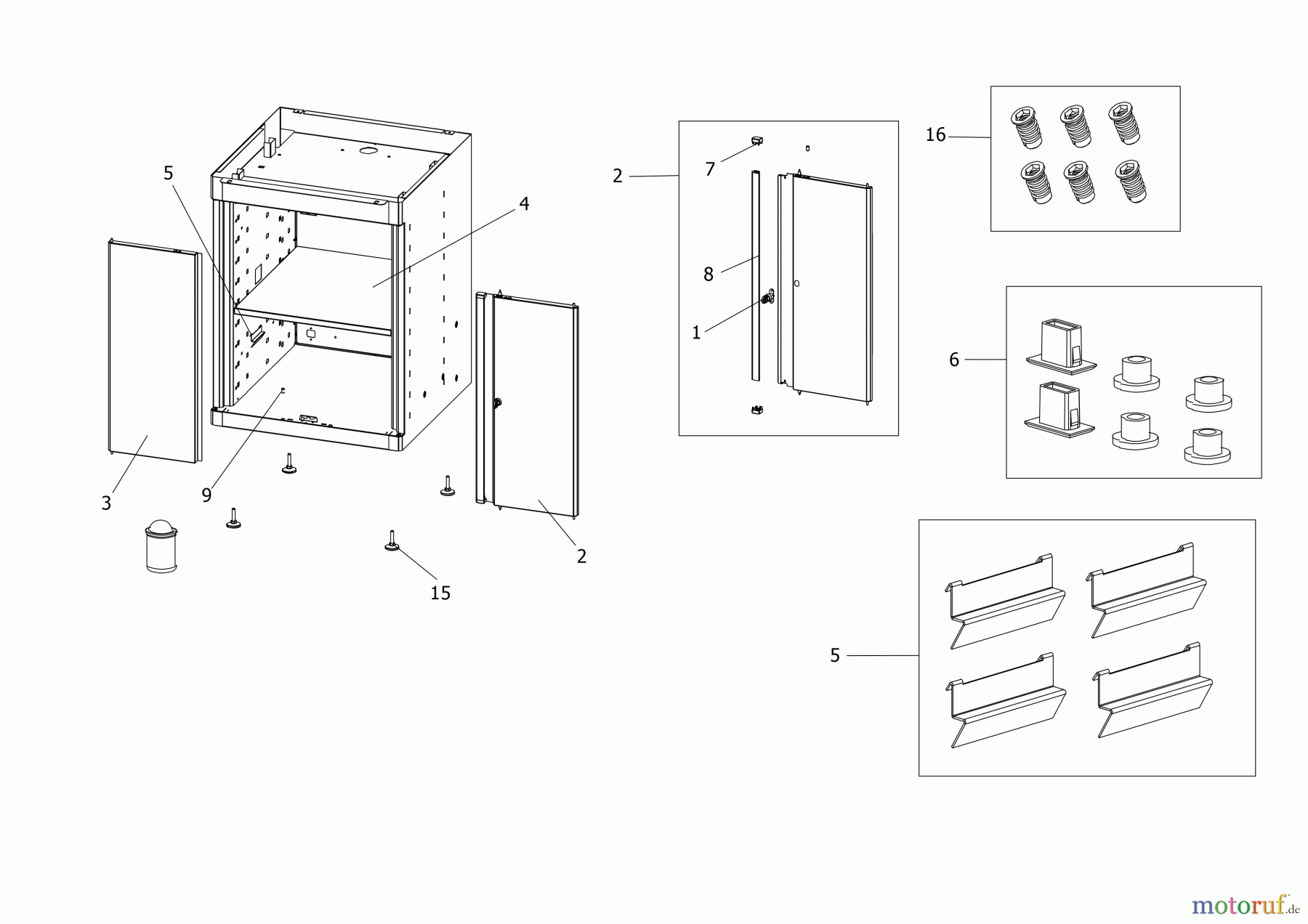  FACOM STORAGE SHELVING CABINET JLS3-MBSPPBS Seite 1