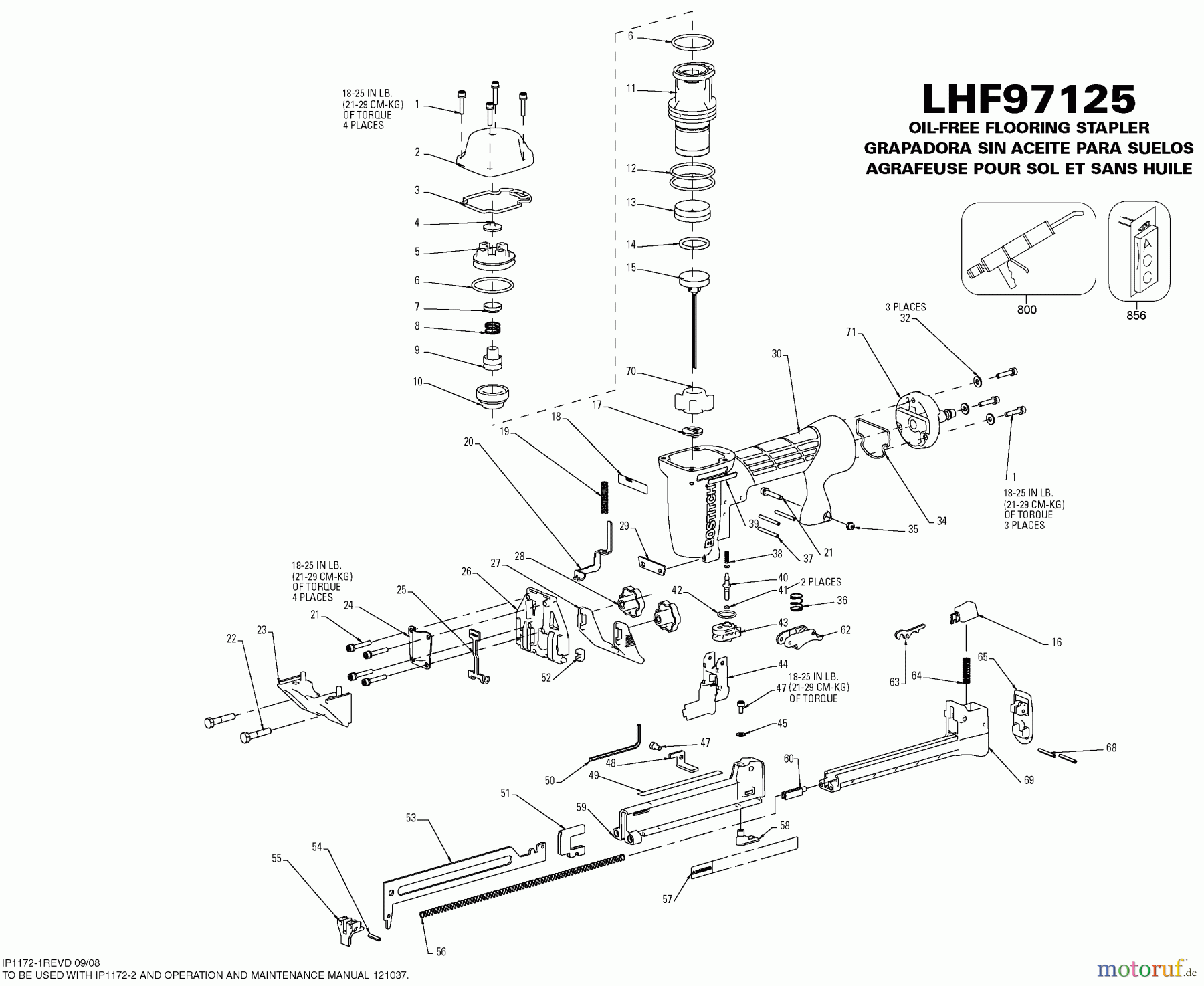 BOSTITCH NAILERS BODENHEFTER LHF97125 Seite 1